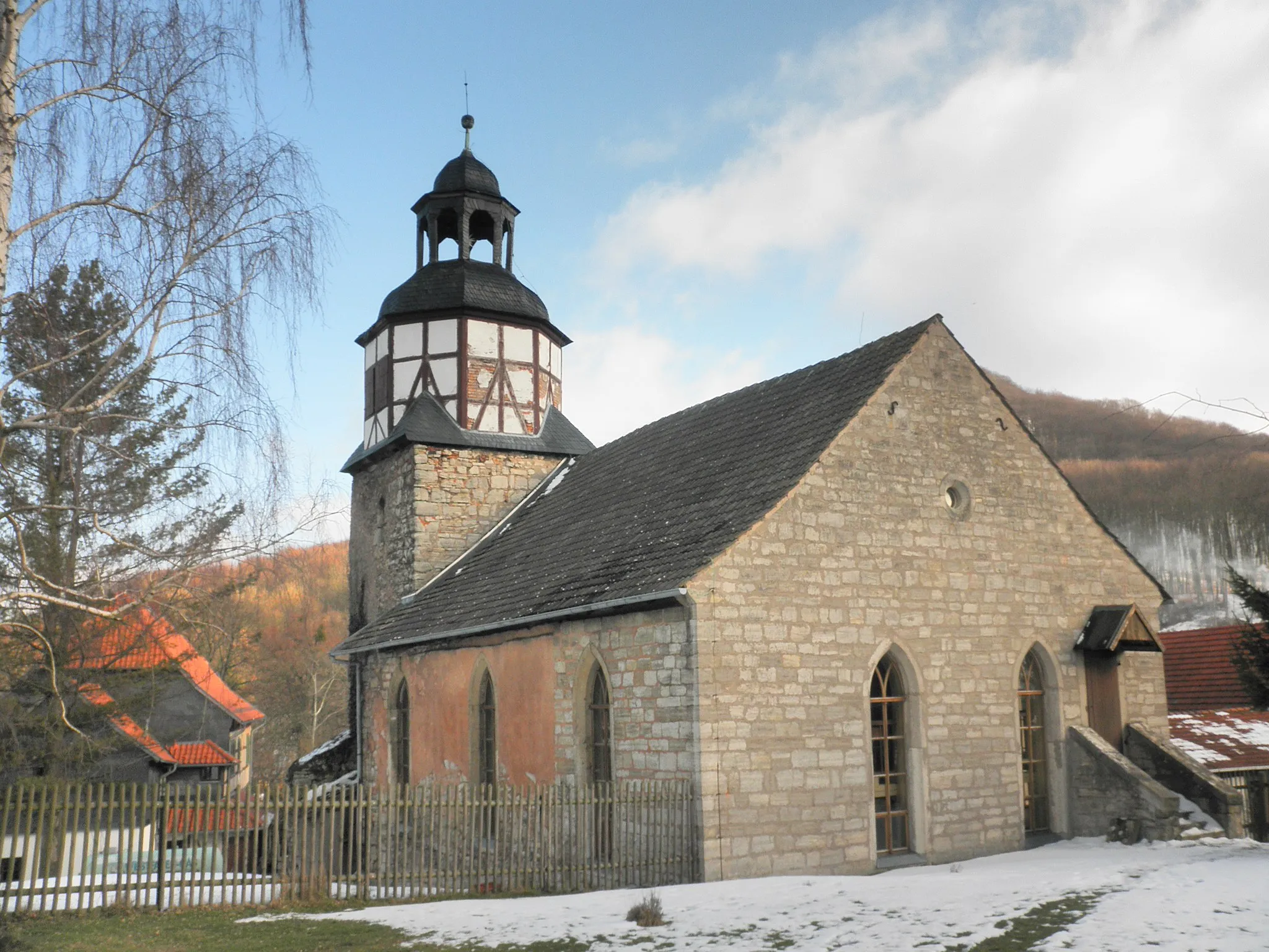 Photo showing: Church in Hainrode (Hainleite) in Thuringia