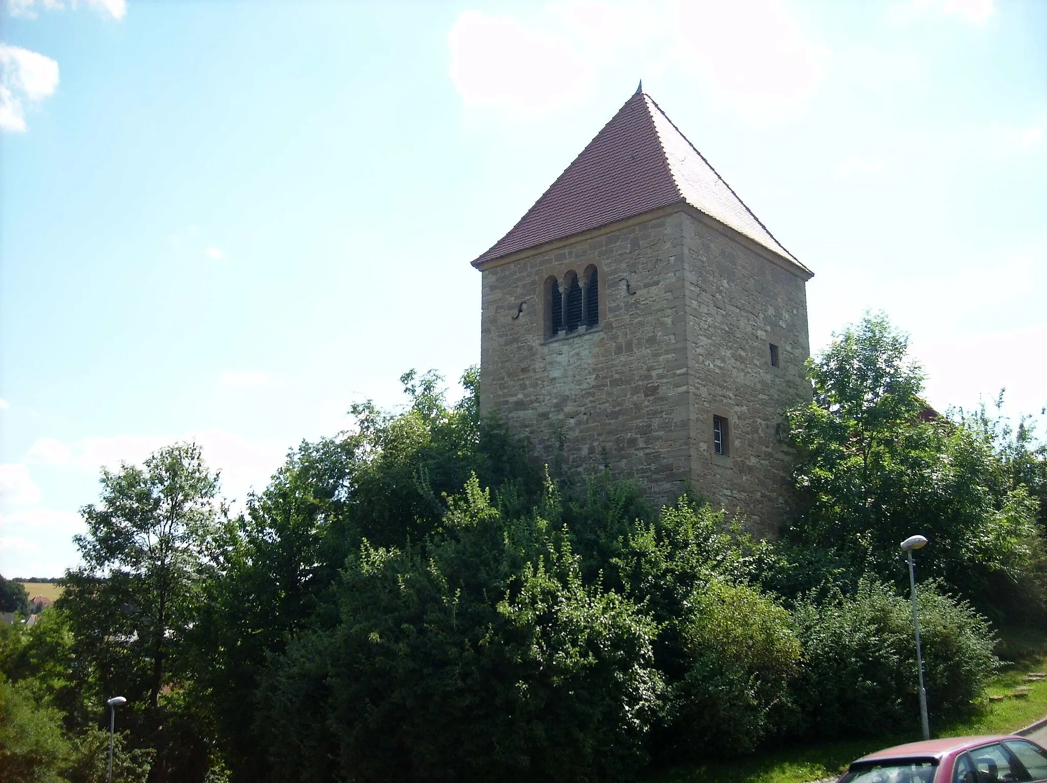 Photo showing: Bell tower in Hartmannsdorf near Eisenberg (district of Saale-Holzland-Kreis, Thuringia)