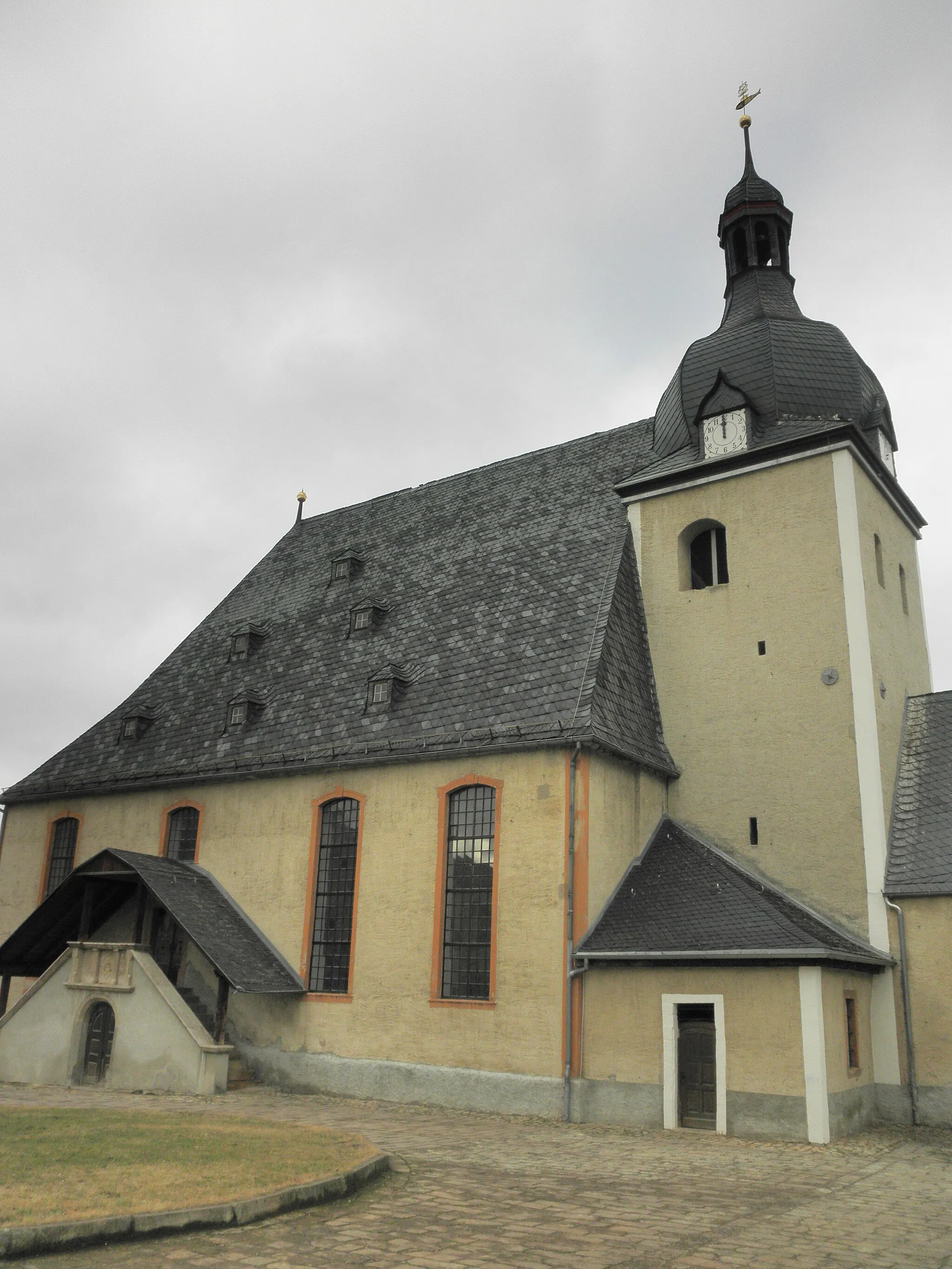 Photo showing: Church in Großbrembach in Thuringia