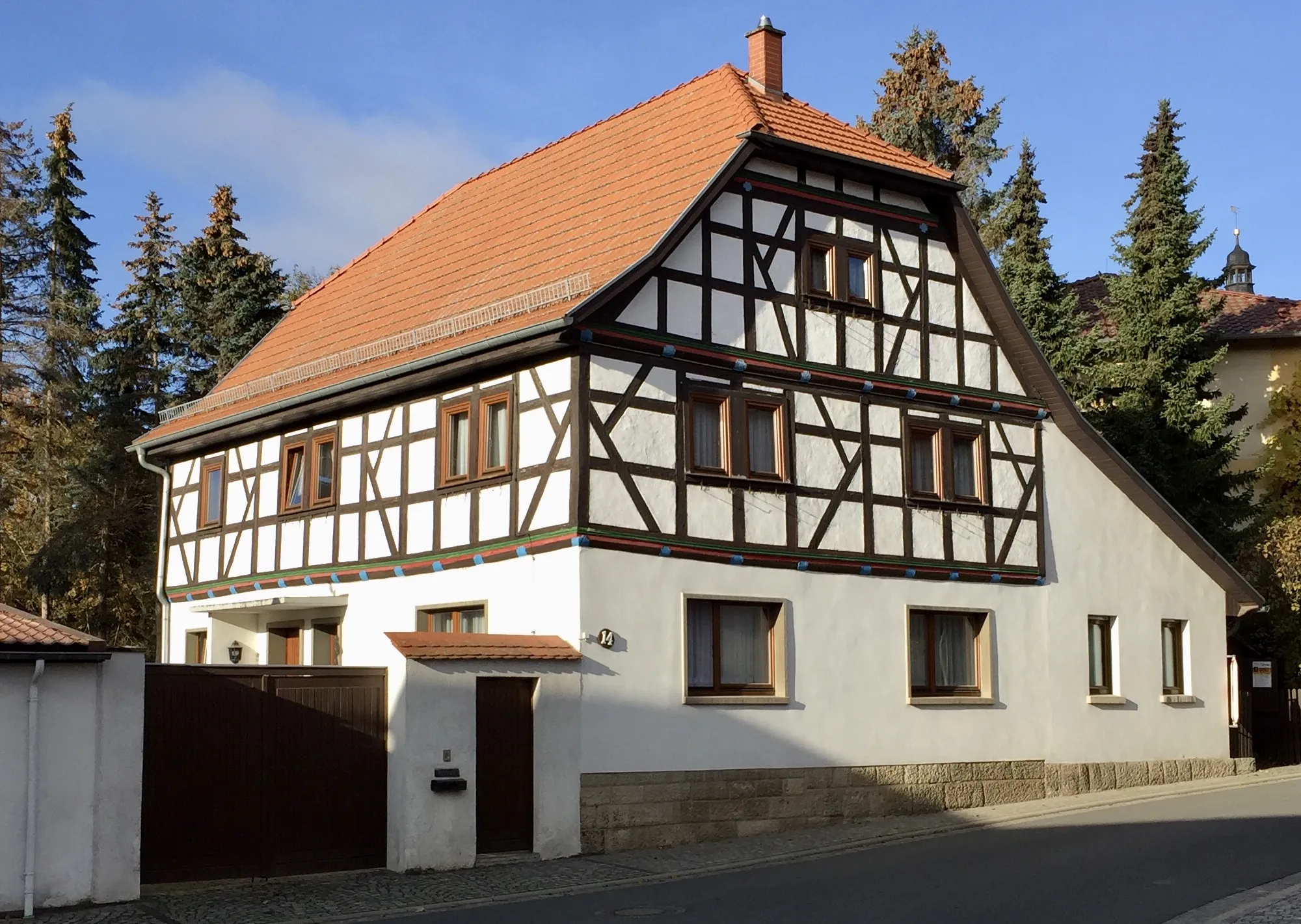 Photo showing: Former public bathhouse from 1732. It is located in Oberdorla, Thuringia (Germany).