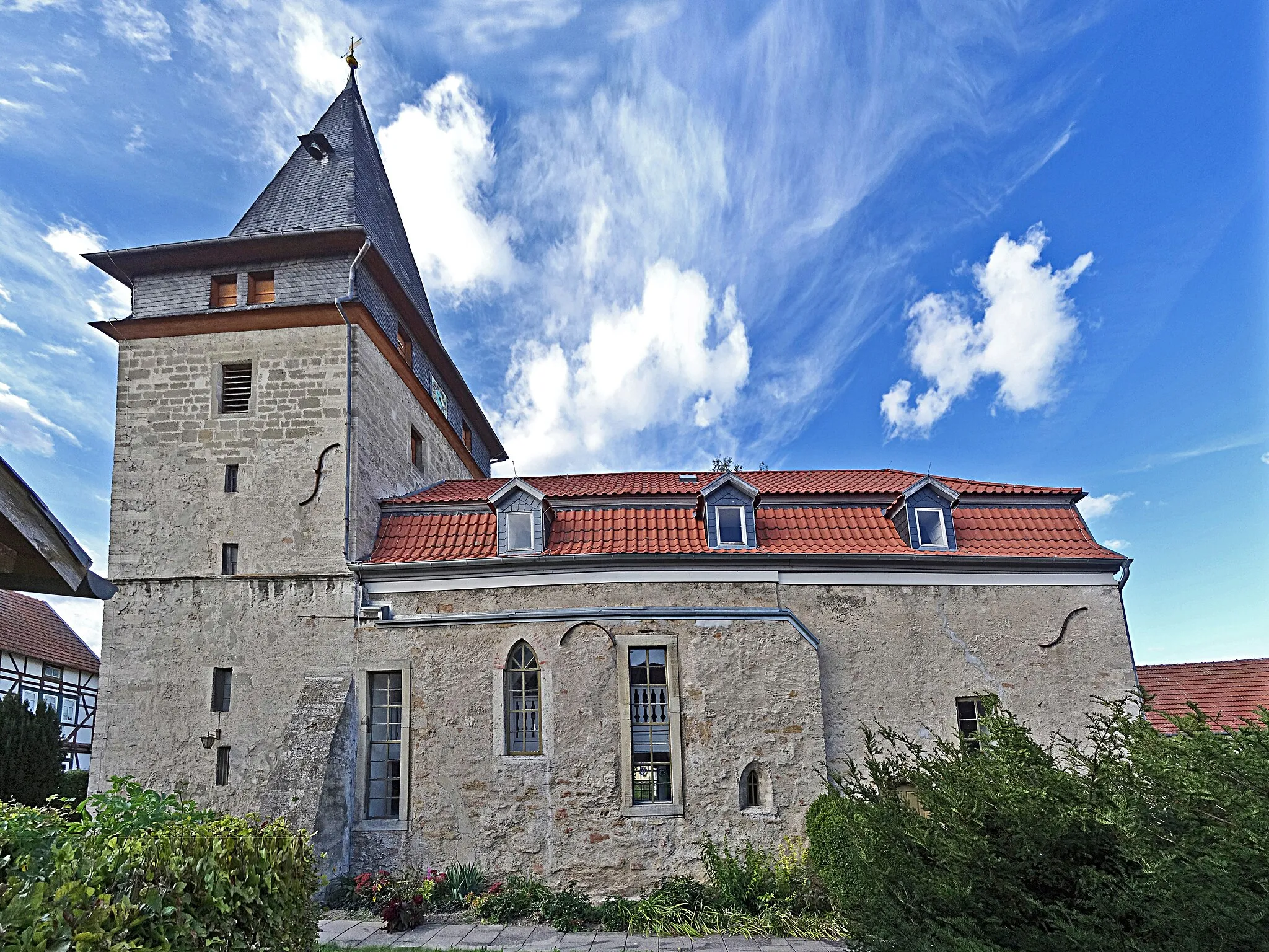 Photo showing: St. Andreas Kirche (Flarchheim) von Süden