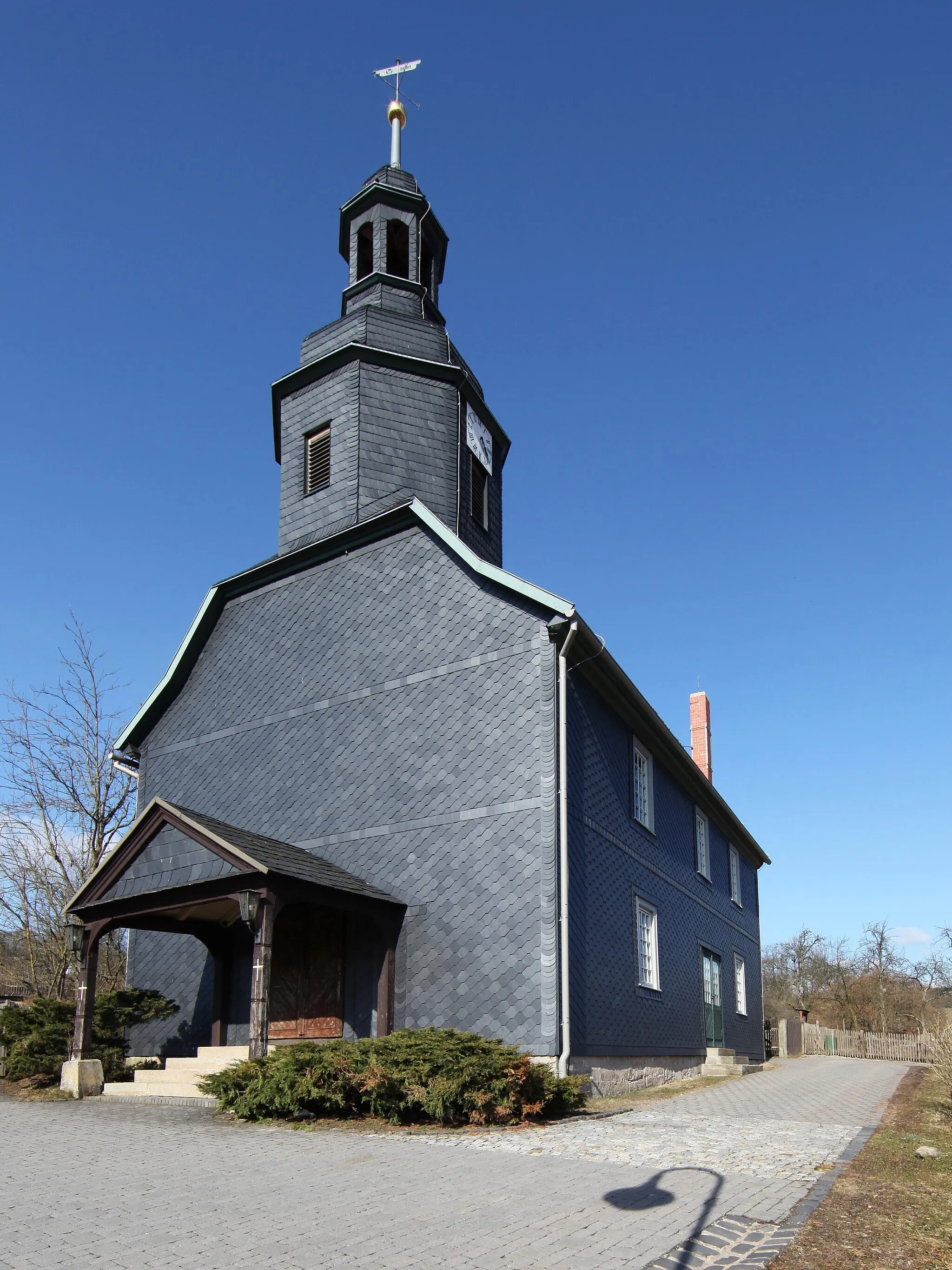 Photo showing: Evangelisch-Lutherische Kirche St. Antonius in Bischofrod, Landkreis Hildburghausen