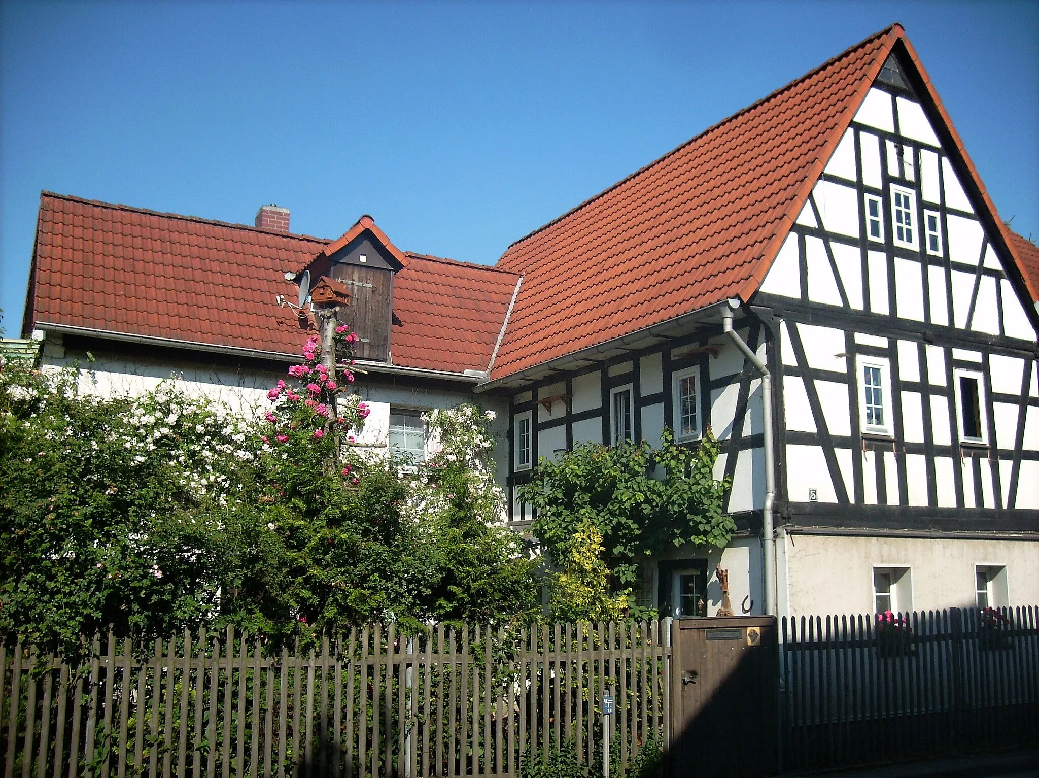 Photo showing: Half-timbered building in Haselbach (district of Altenburger Land, Thuringia)