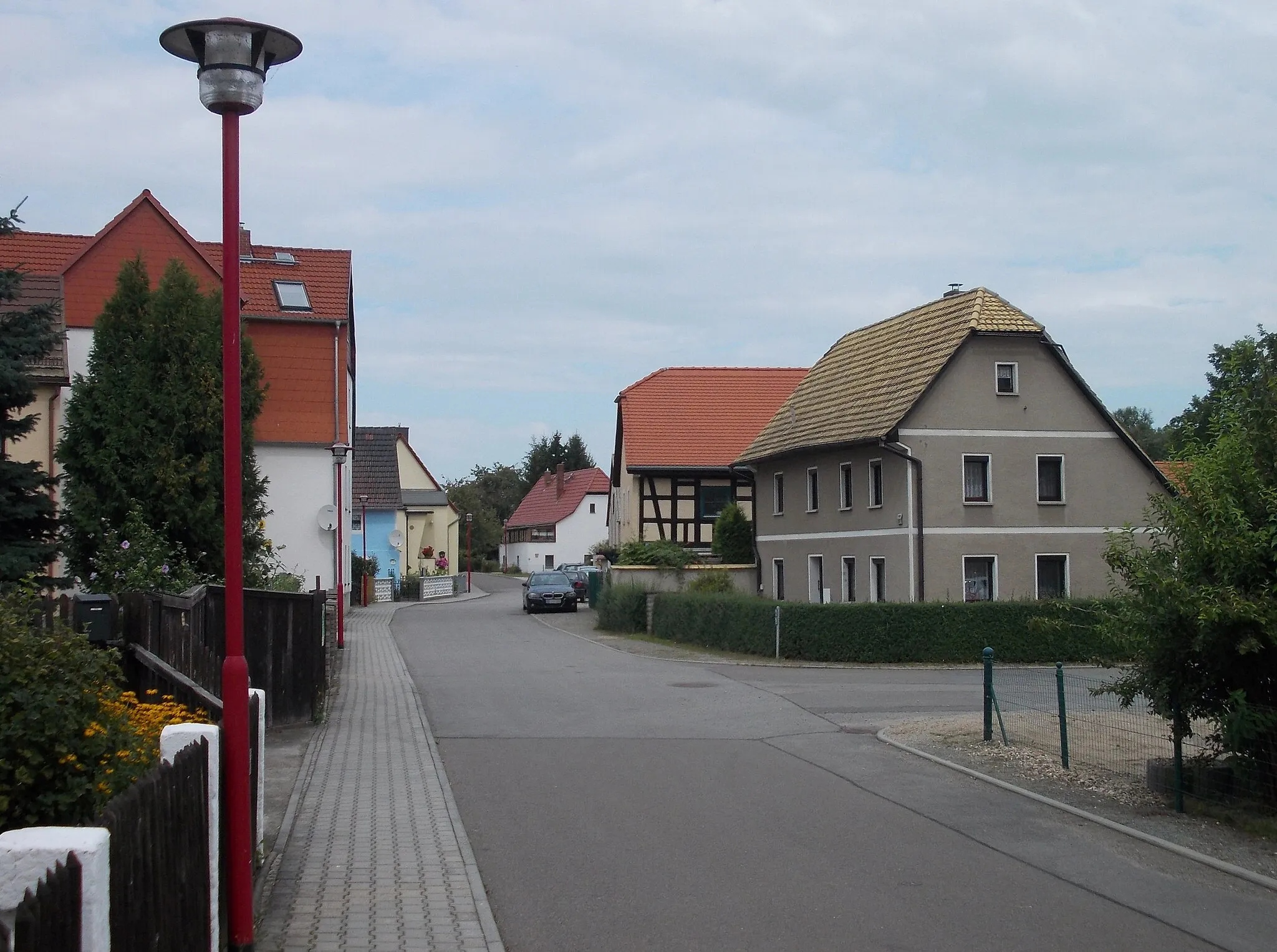 Photo showing: Oststrasse in Haselbach (district of Altenburger Land, Thuringia)