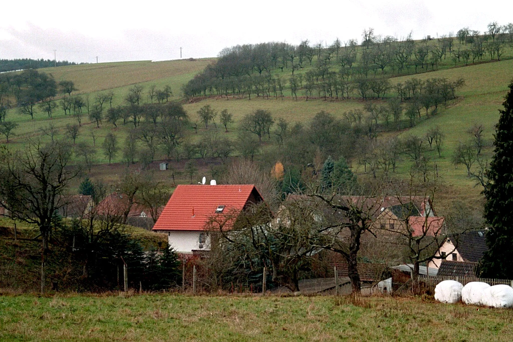 Photo showing: Seifartsdorf (Thuringia), View from the church to the village