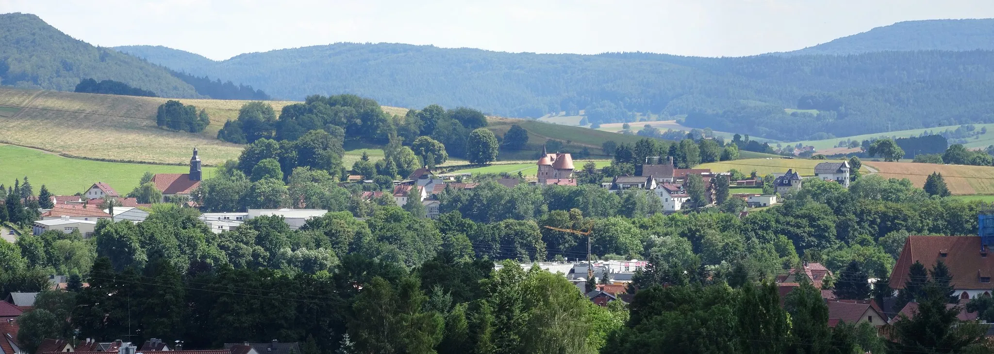 Photo showing: Blick auf Floh vom Mommelstein-Bahnradweg