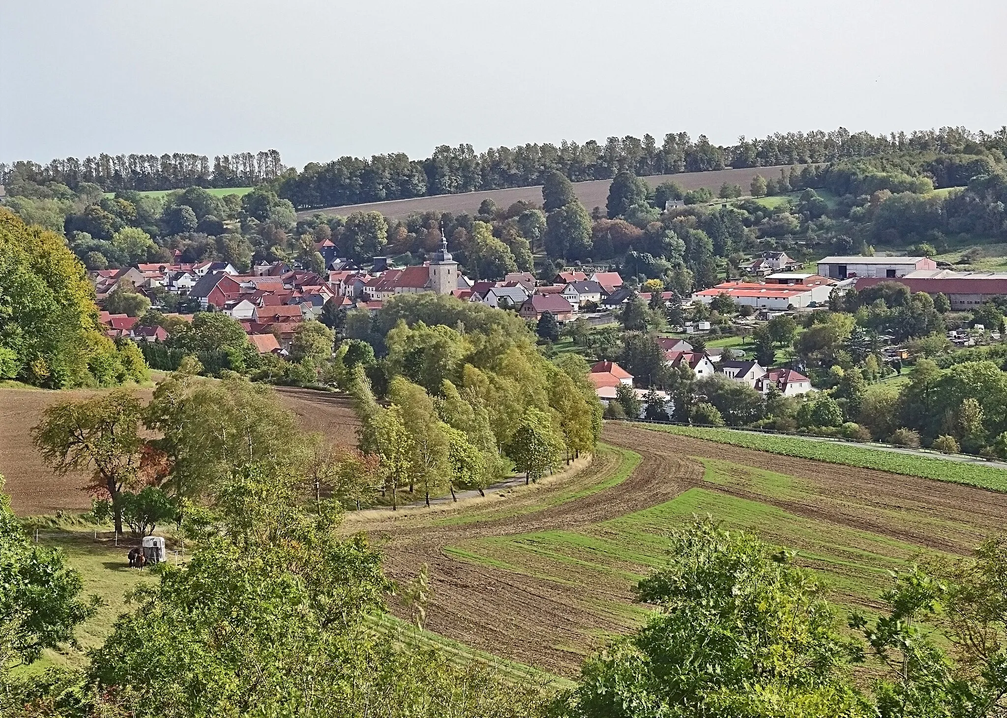 Photo showing: Aussicht vom Galgenkopf nach Südosten auf Kreuzebra