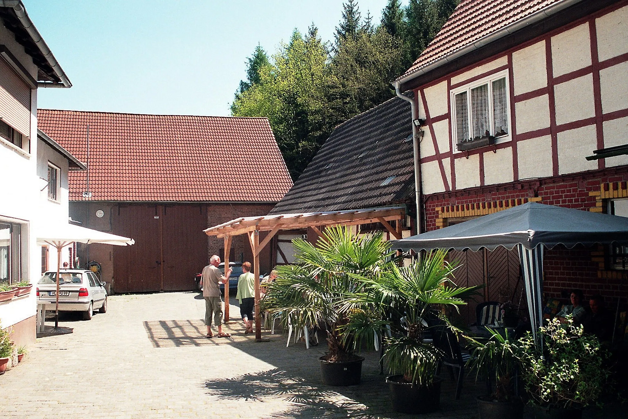 Photo showing: Ritzgerode (Mansfeld), the yard of the watermill "Untermühle"