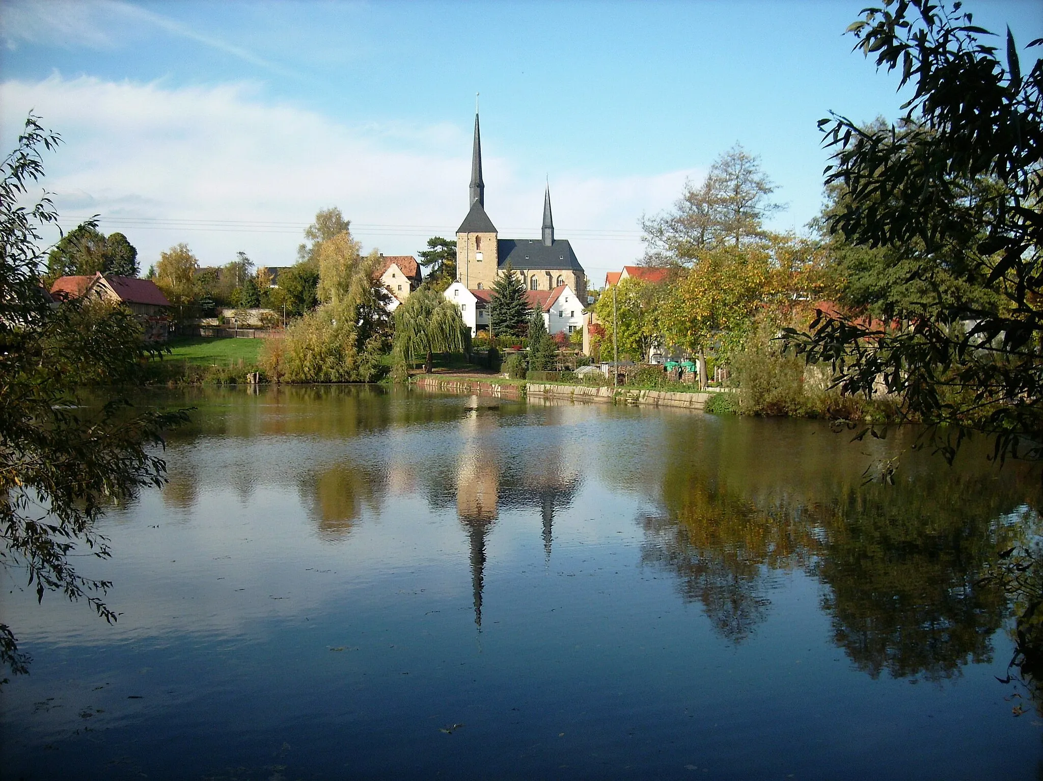 Photo showing: Pond in Tegkwitz (Starkenberg, district of Altenburger Land, Thuringia)