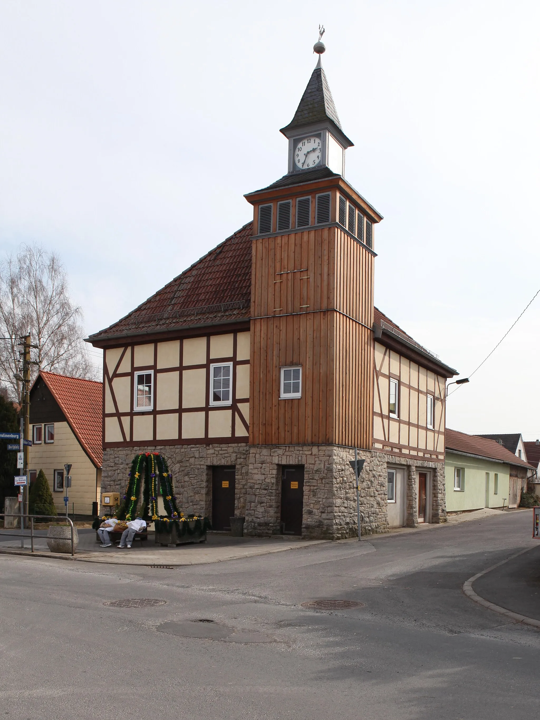 Photo showing: Dorfplatz in Birkenfeld, OT von Hildburghausen
