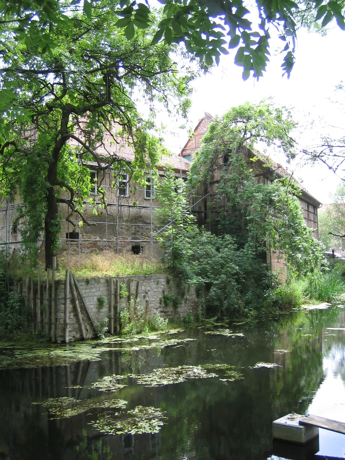 Photo showing: Burggraben der Ollendorfer Wasserburg