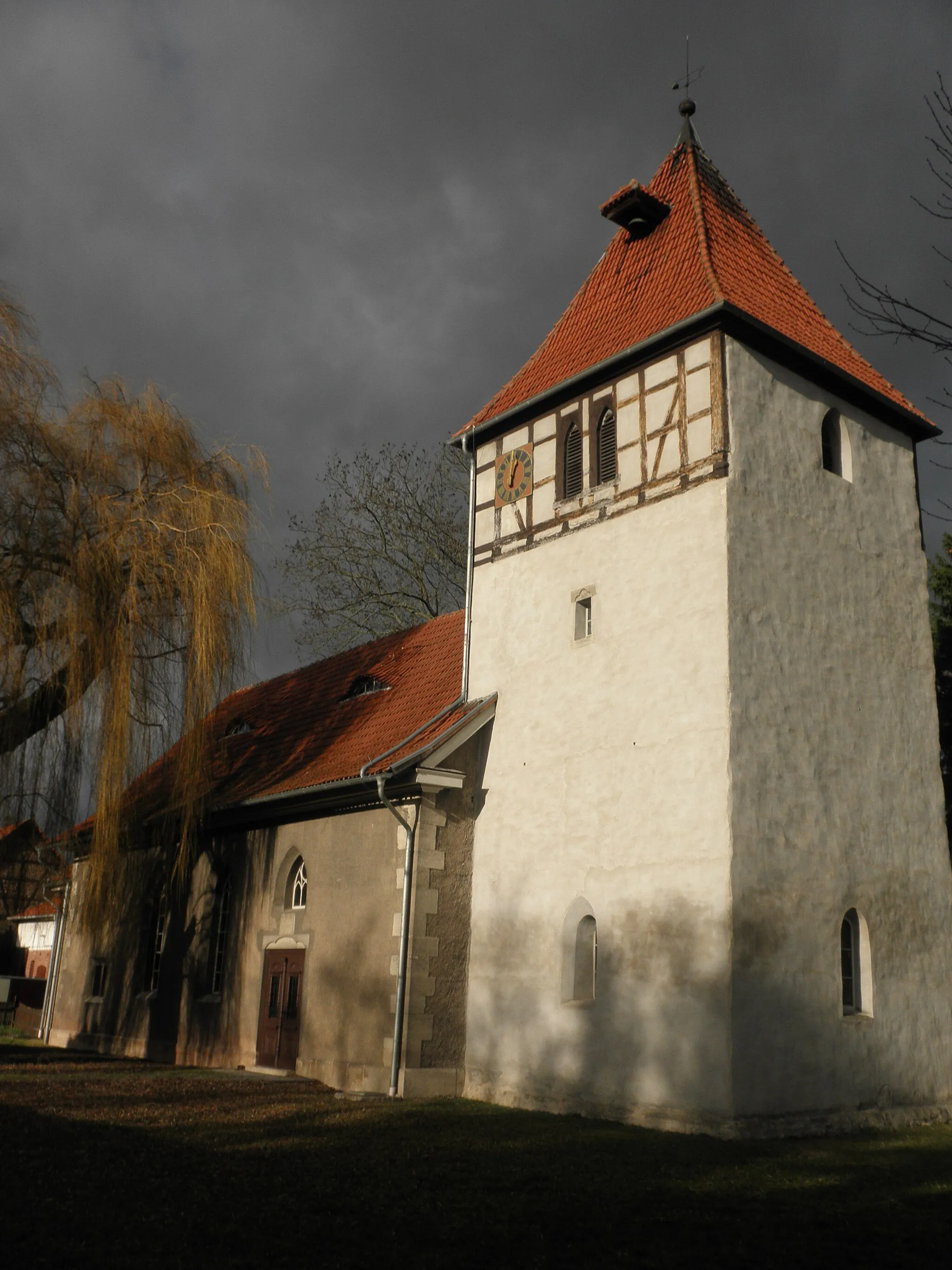 Photo showing: Church in Obermehler in Thuringia