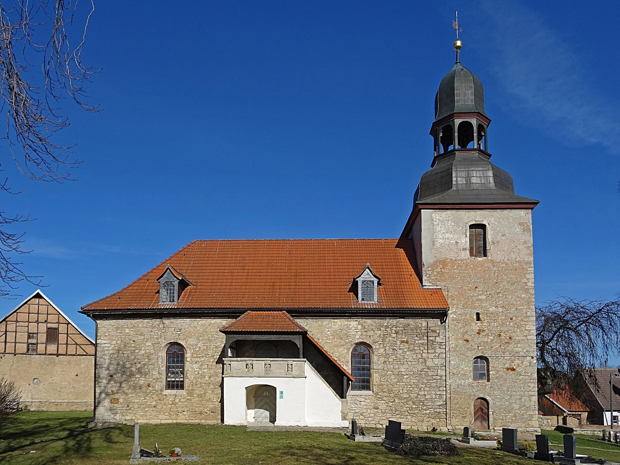 Photo showing: Dorfkirche St. Georg in Niederbösa von Süden