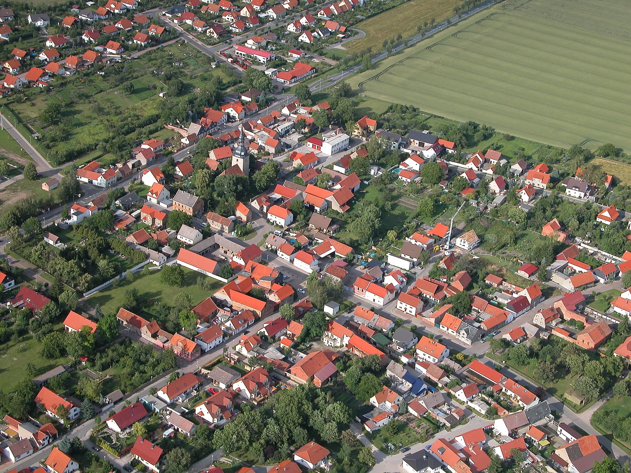 Photo showing: Luftbild von Wundersleben (SÖM)