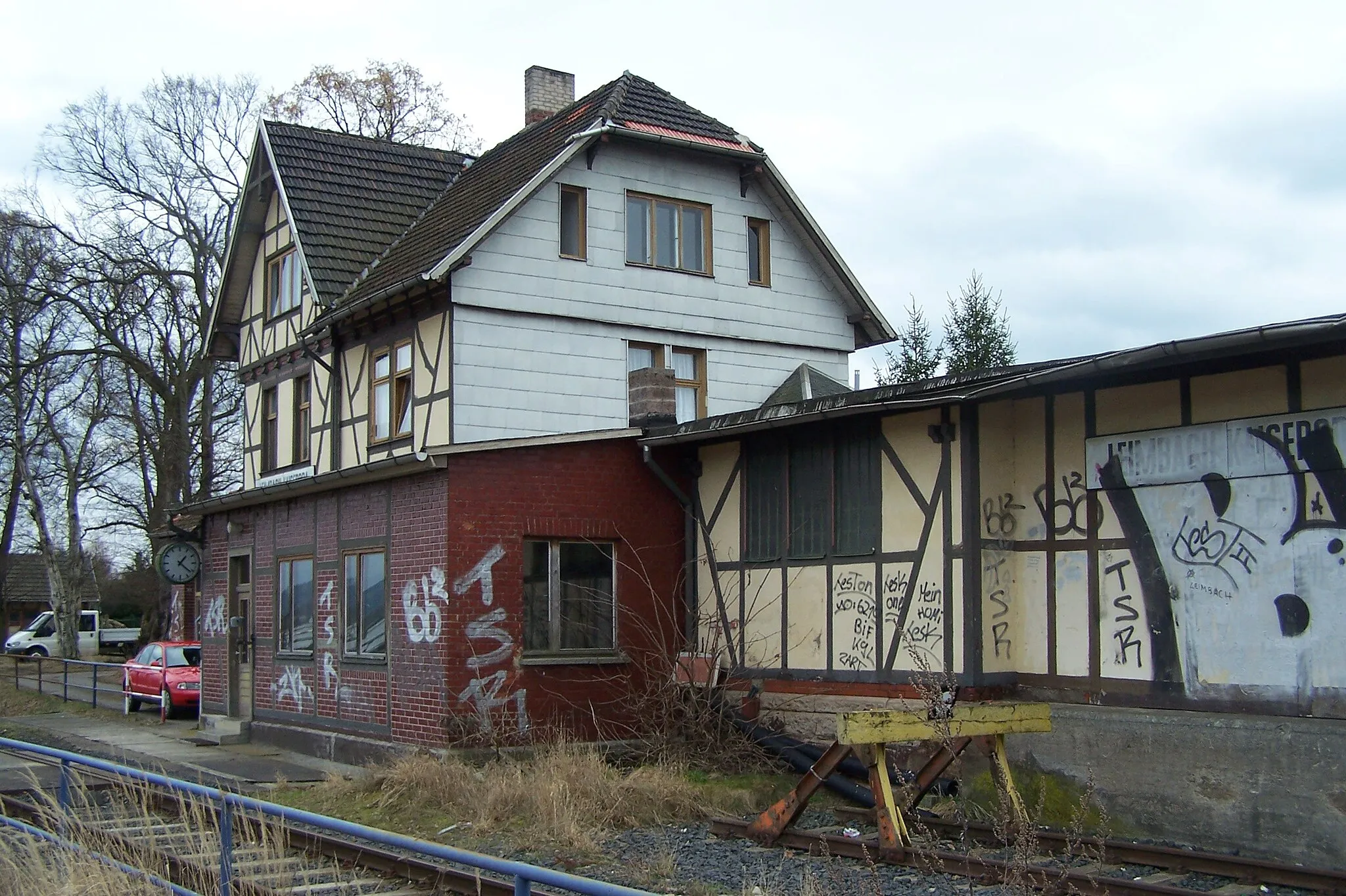 Photo showing: The train station in Leimbach-Kaiseroda.