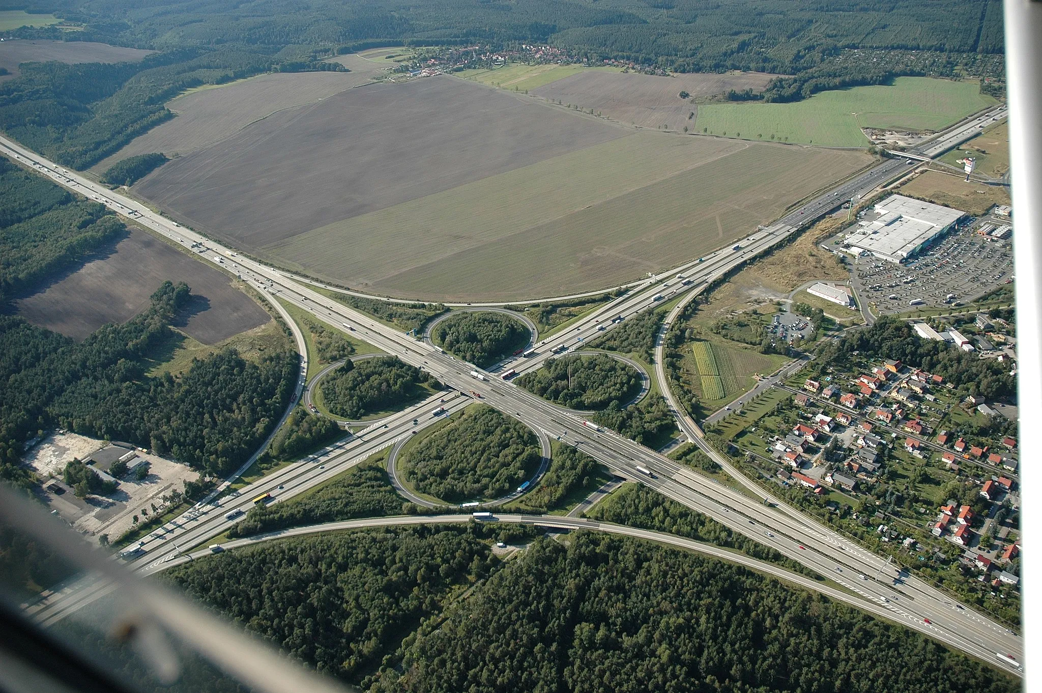 Photo showing: Hermsdorfer Kreuz Autobahn A4 A9