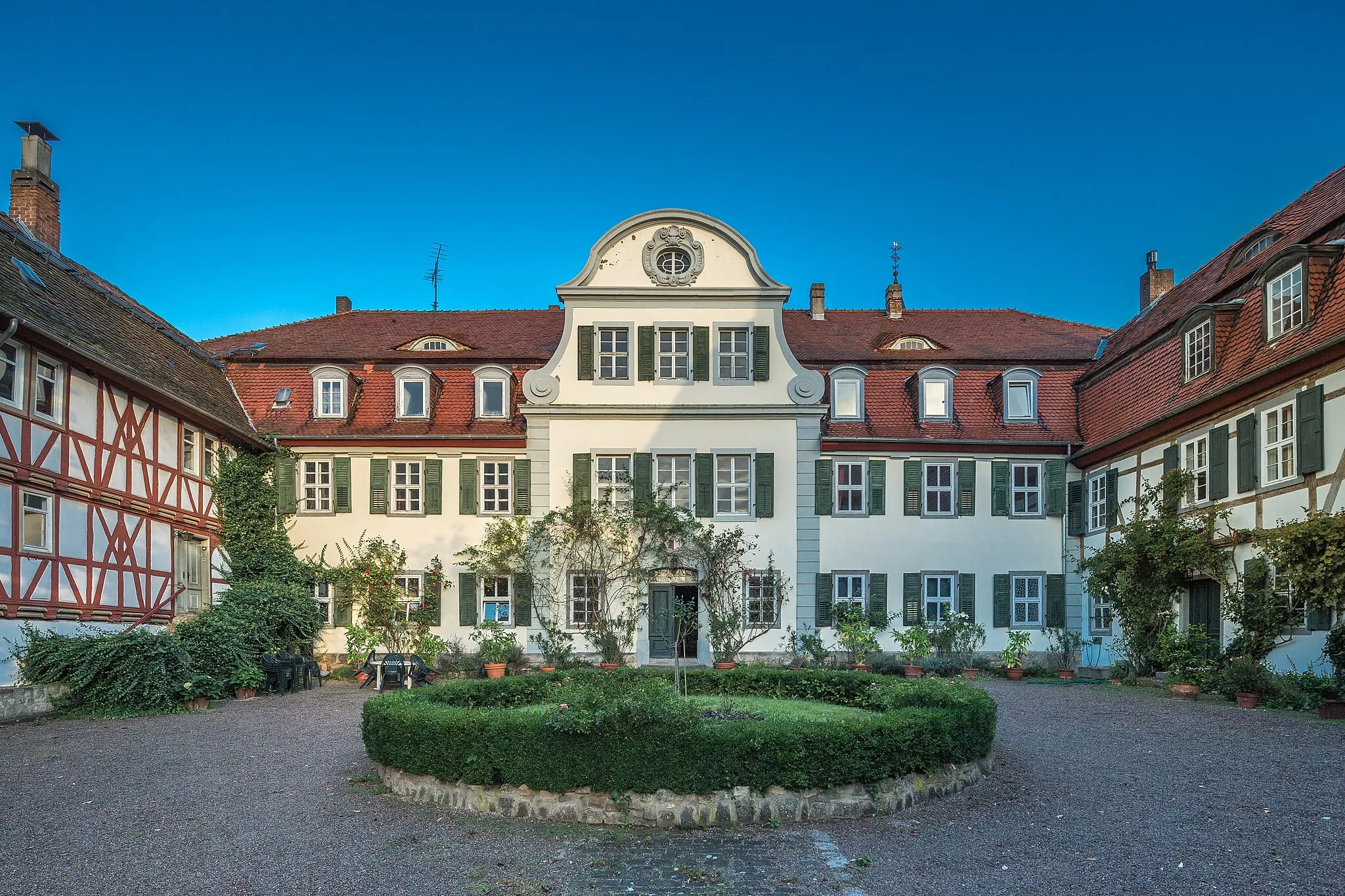 Photo showing: Frontansicht (Südosten) von Schloss Jestädt.