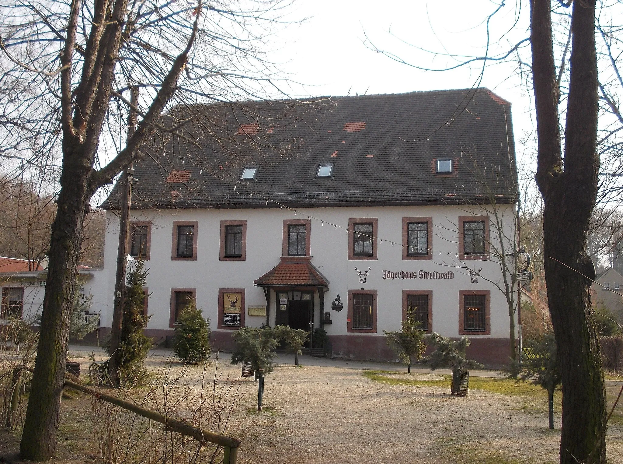 Photo showing: Jägerhaus restaurant in Streitwald (Frohburg, Leipzig district, Saxony)