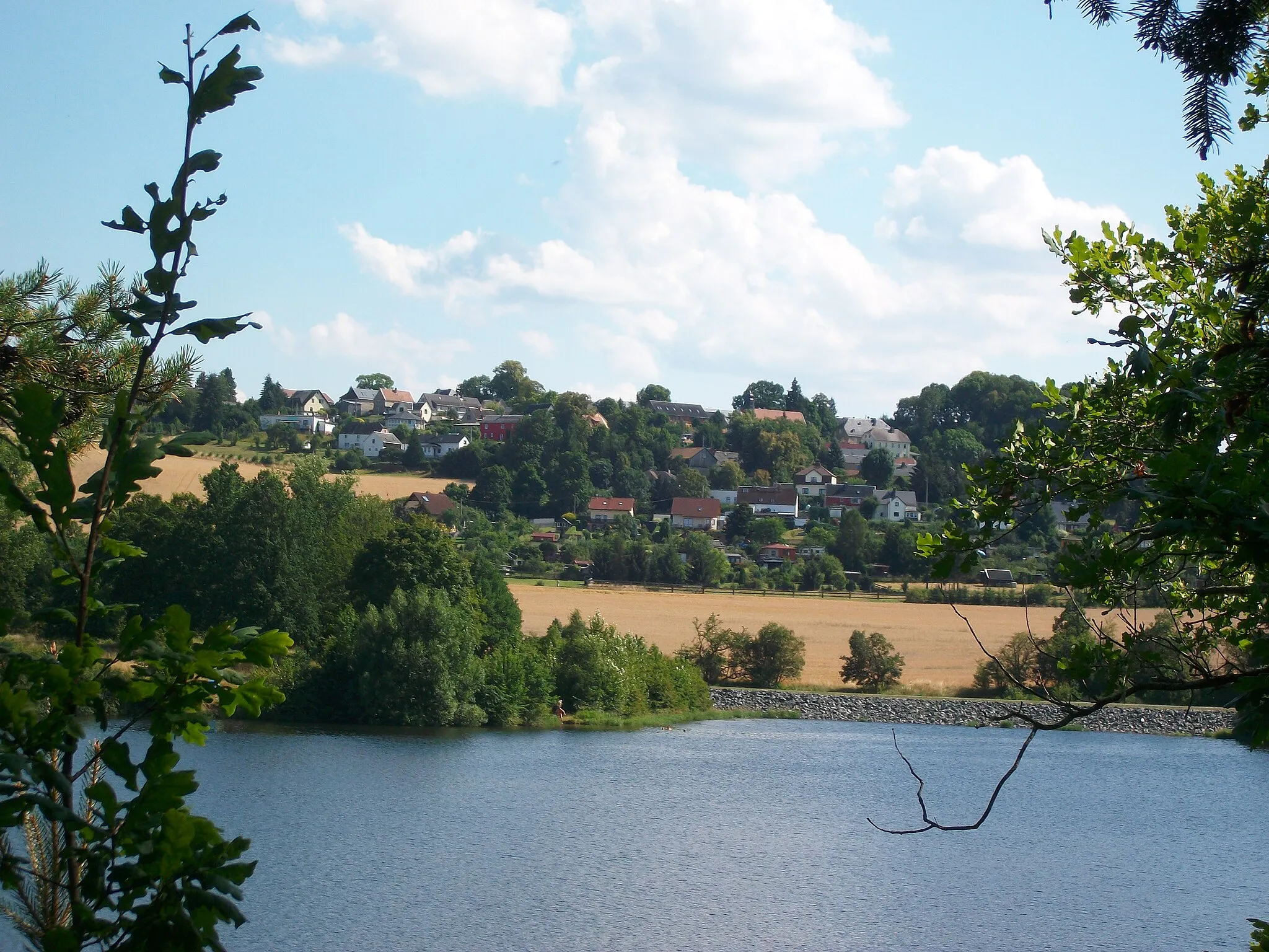 Photo showing: Talsperre Pirk, Blick auf Planschwitz