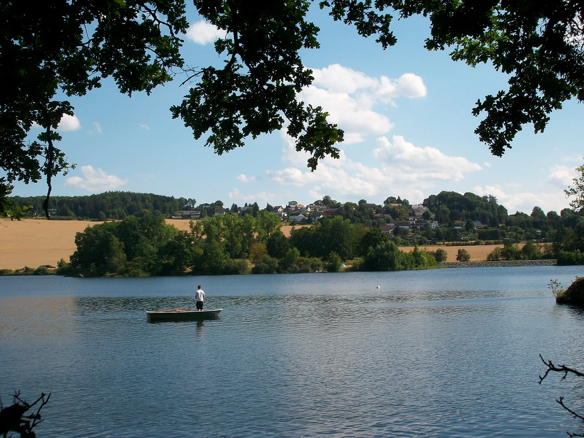 Photo showing: Talsperre Pirk, Blick auf Planschwitz