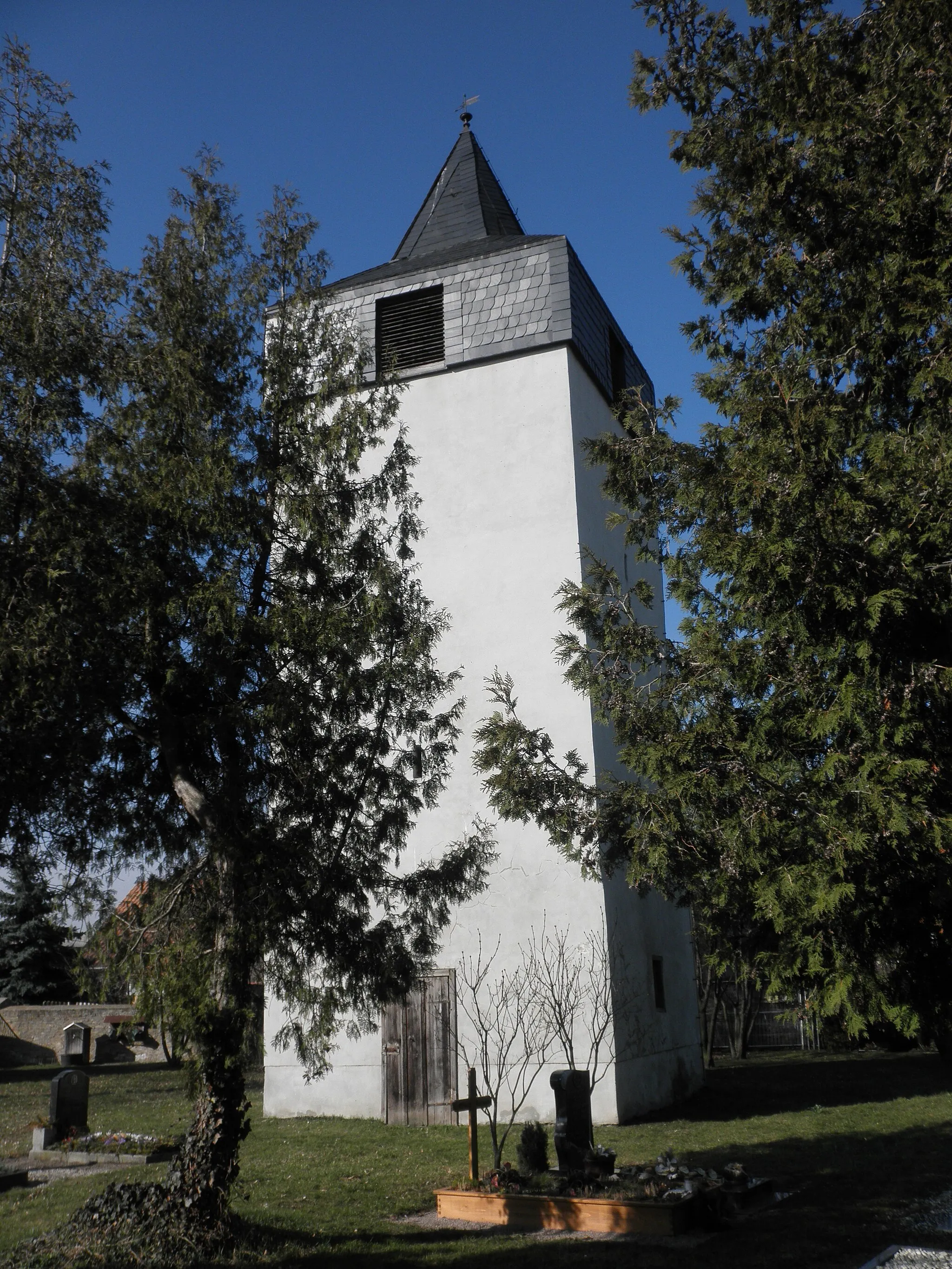 Photo showing: Church steeple in Orlishausen (Sömmerda) in Thuringia
