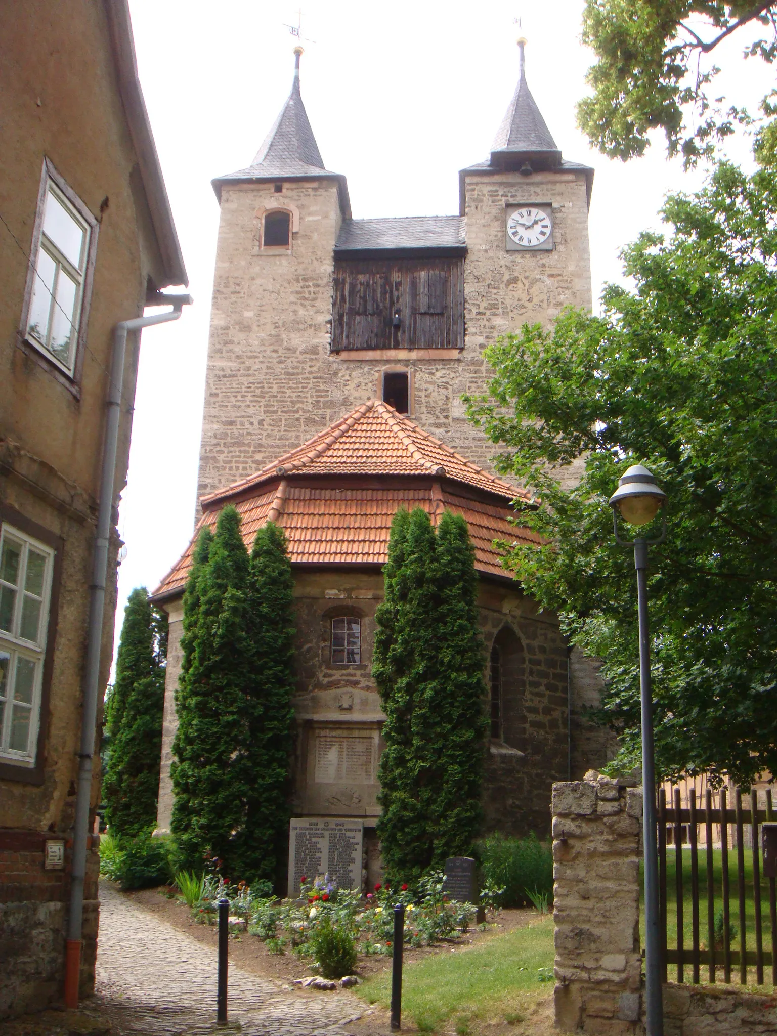Photo showing: Evangelische Kirche St. Kilian, Doppeltürme