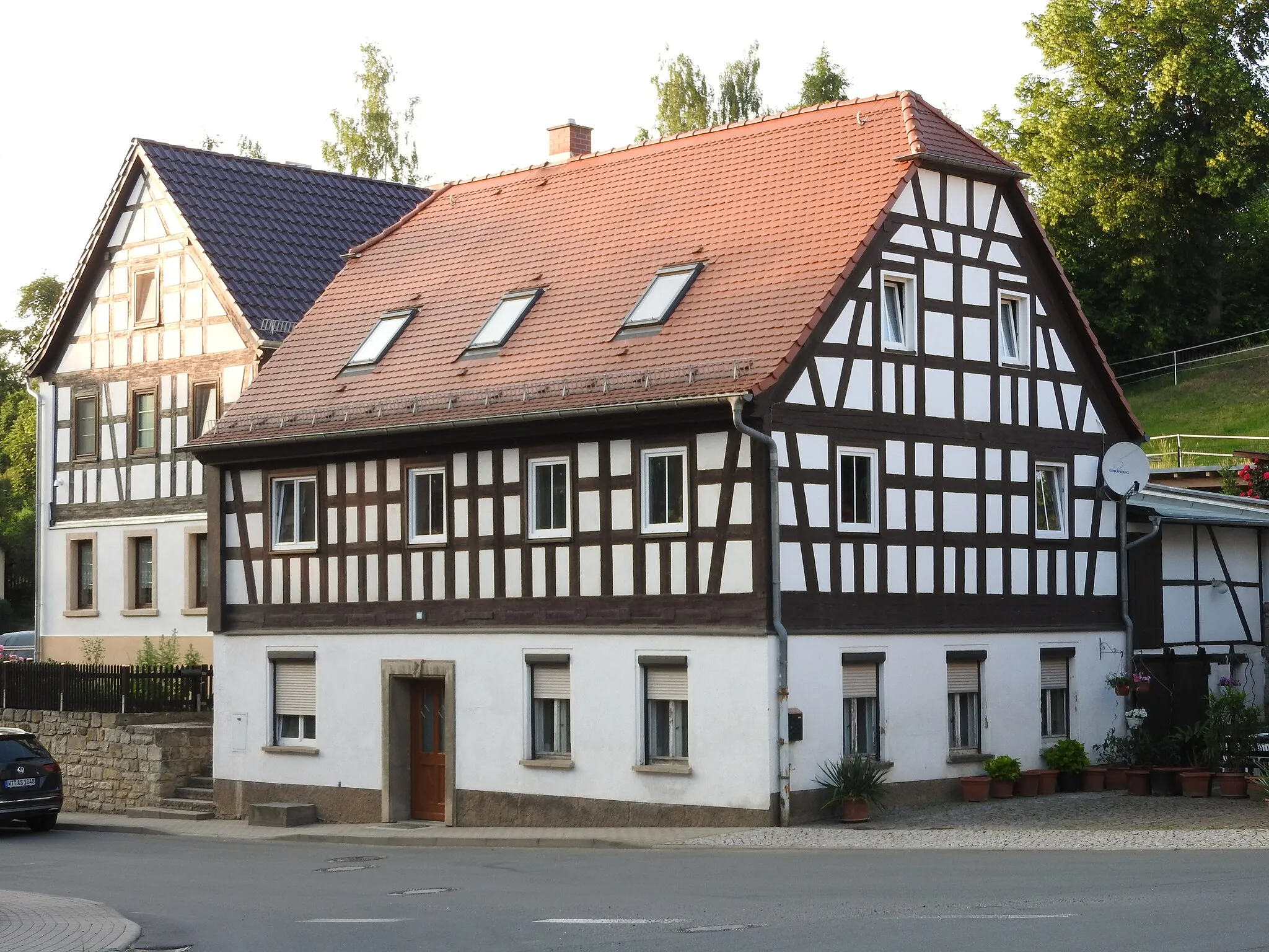 Photo showing: Fachwerkhaus in Rüdersdorf, Kraftsdorf, Thüringen