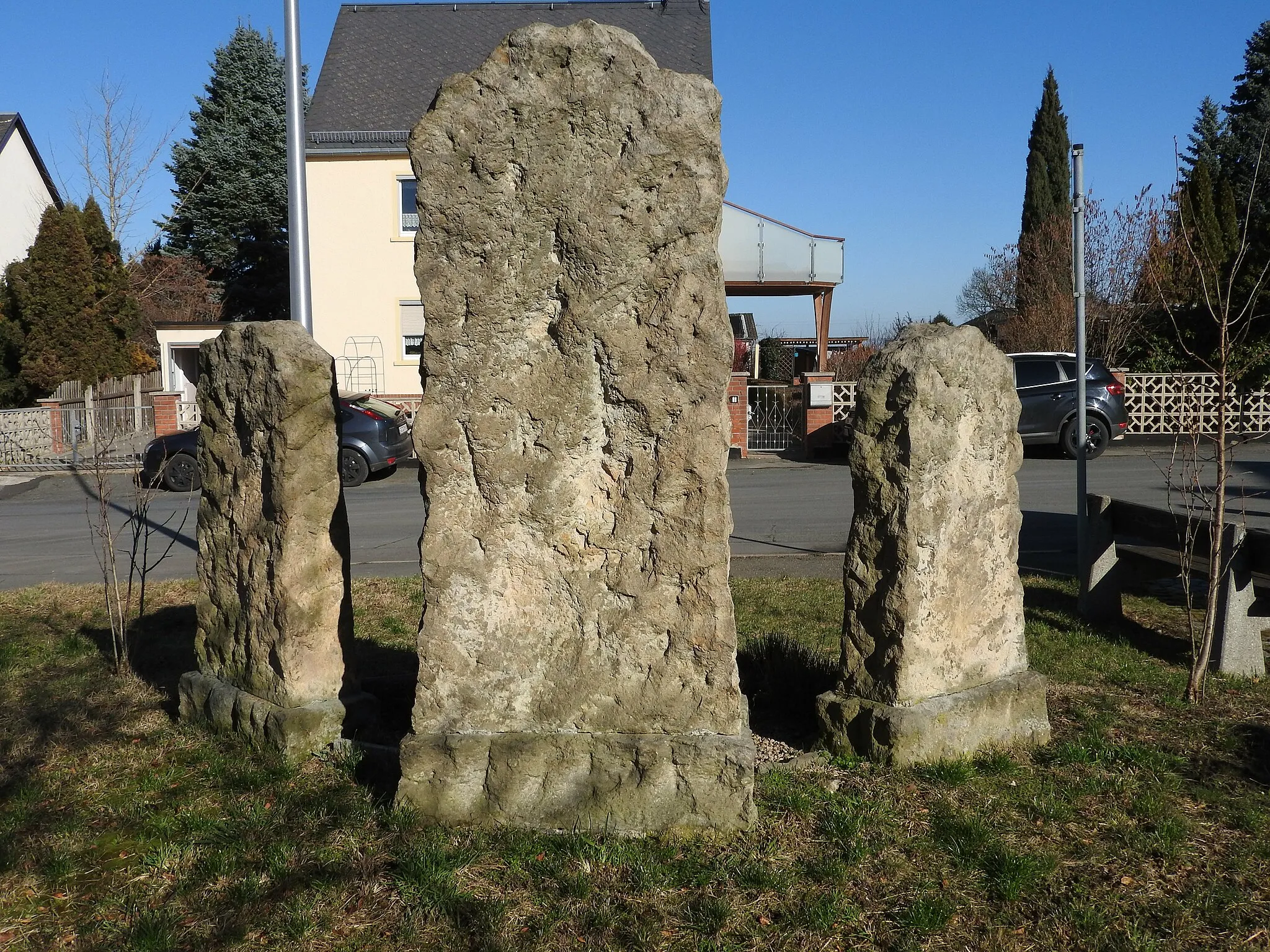 Photo showing: Kriegerdenkmal in Moschitz, Thüringen