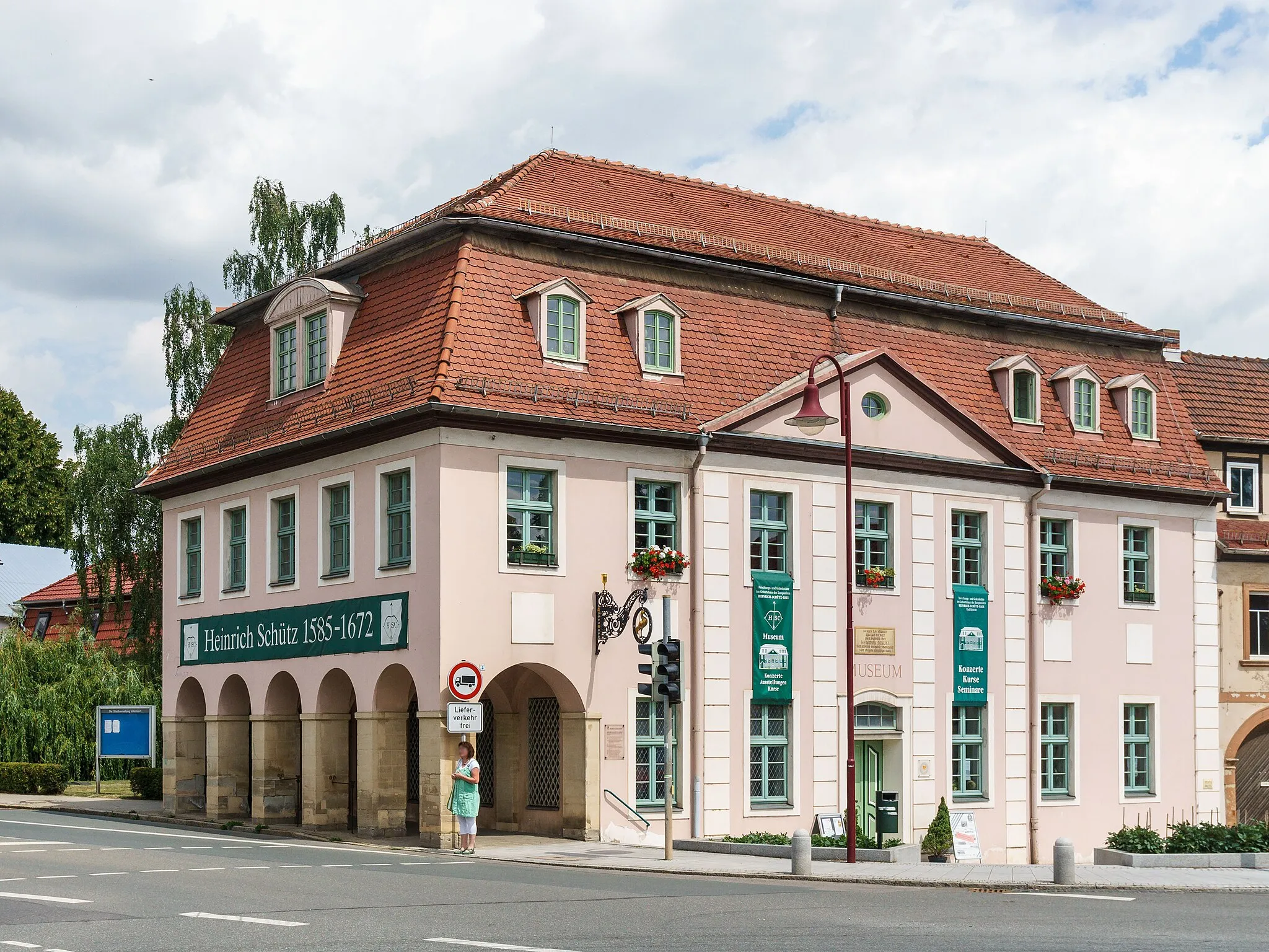 Photo showing: "Haus zum Kranich" (Heinrich-Schütz-Haus), Geburtshaus des Komponisten Heinrich Schütz in Bad Köstritz.