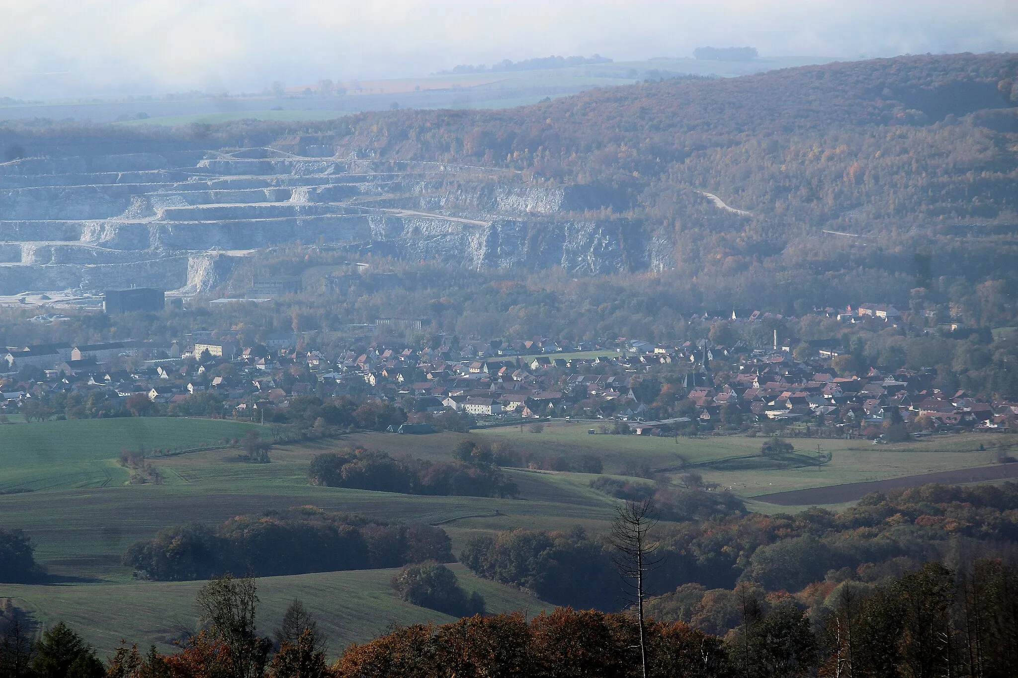 Photo showing: Ilfeld, Poppenberg, view to Niedersachswerfen