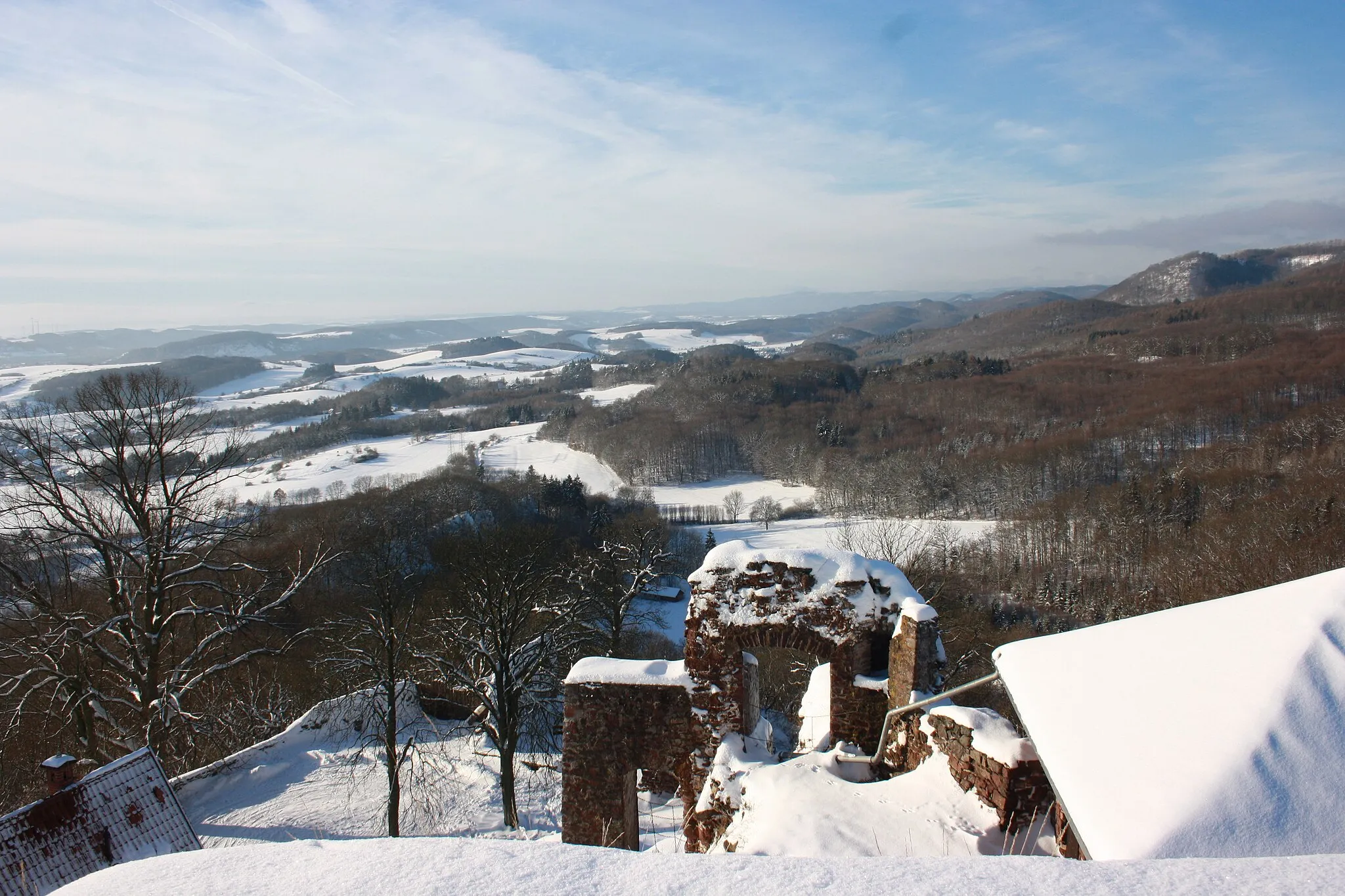 Photo showing: Winterimpressionen von und um Burg Hohenstein - südlicher Harz