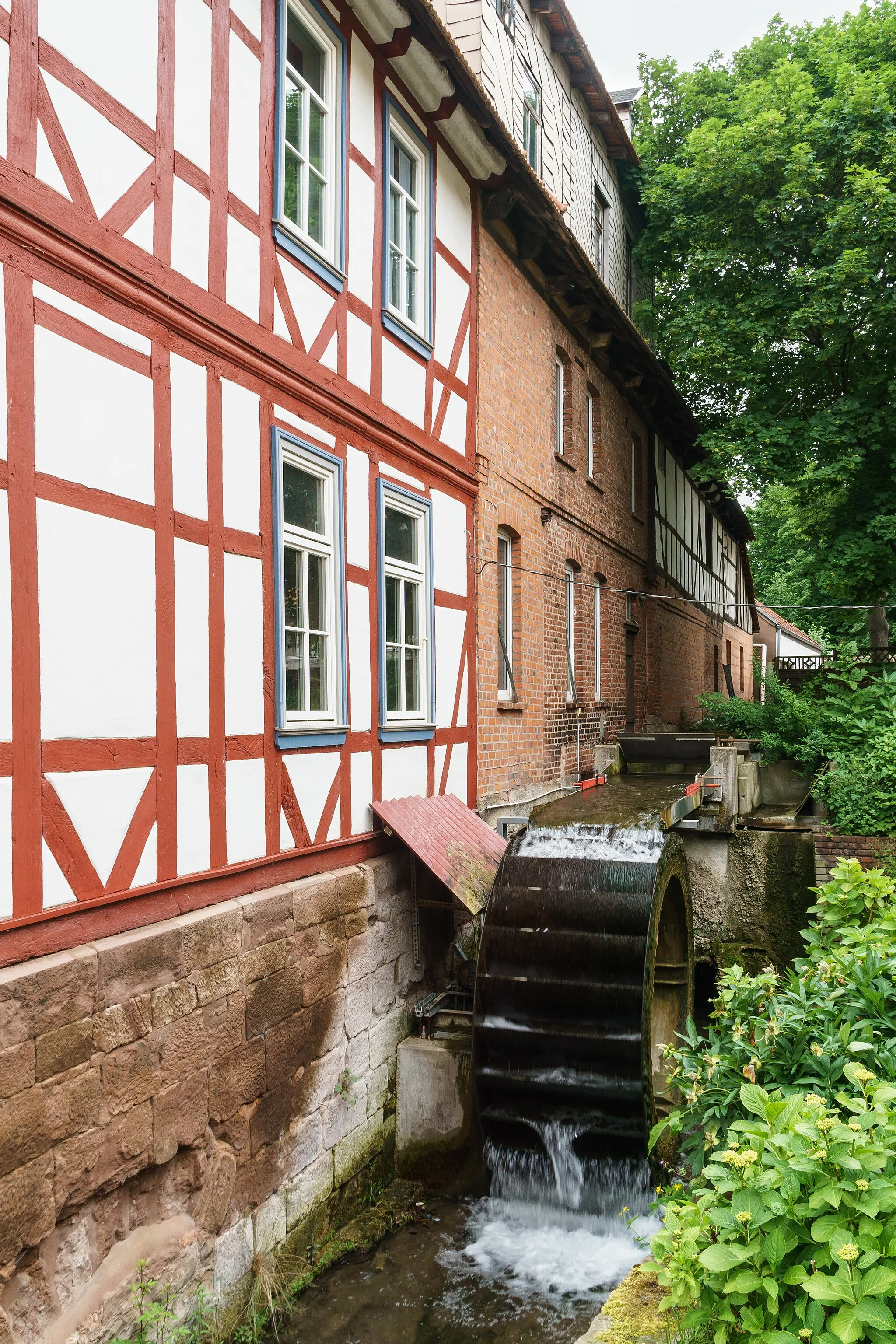 Photo showing: Wasserrad der Klausmühle, Klausgasse 2 in Heilbad Heiligenstadt