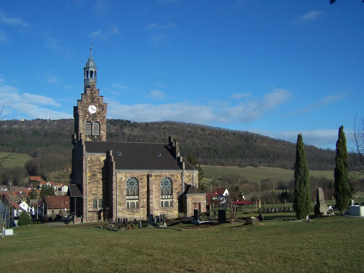 Photo showing: protestant Luther-church at Kälberfeld, Thuringia, Germany, built in 1905