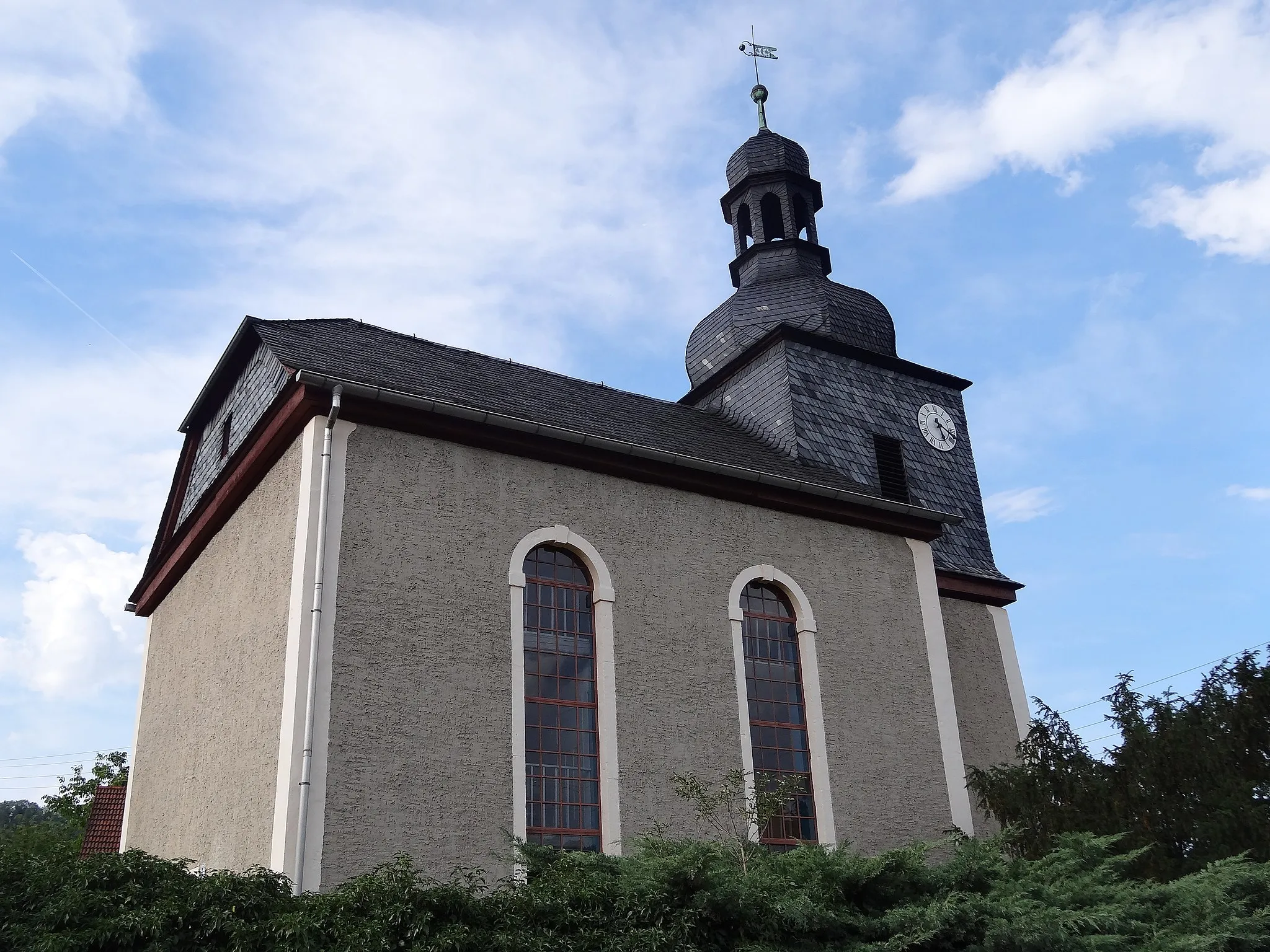 Photo showing: Church in Fischersdorf, Kaulsdorf, Thuringia, Germany