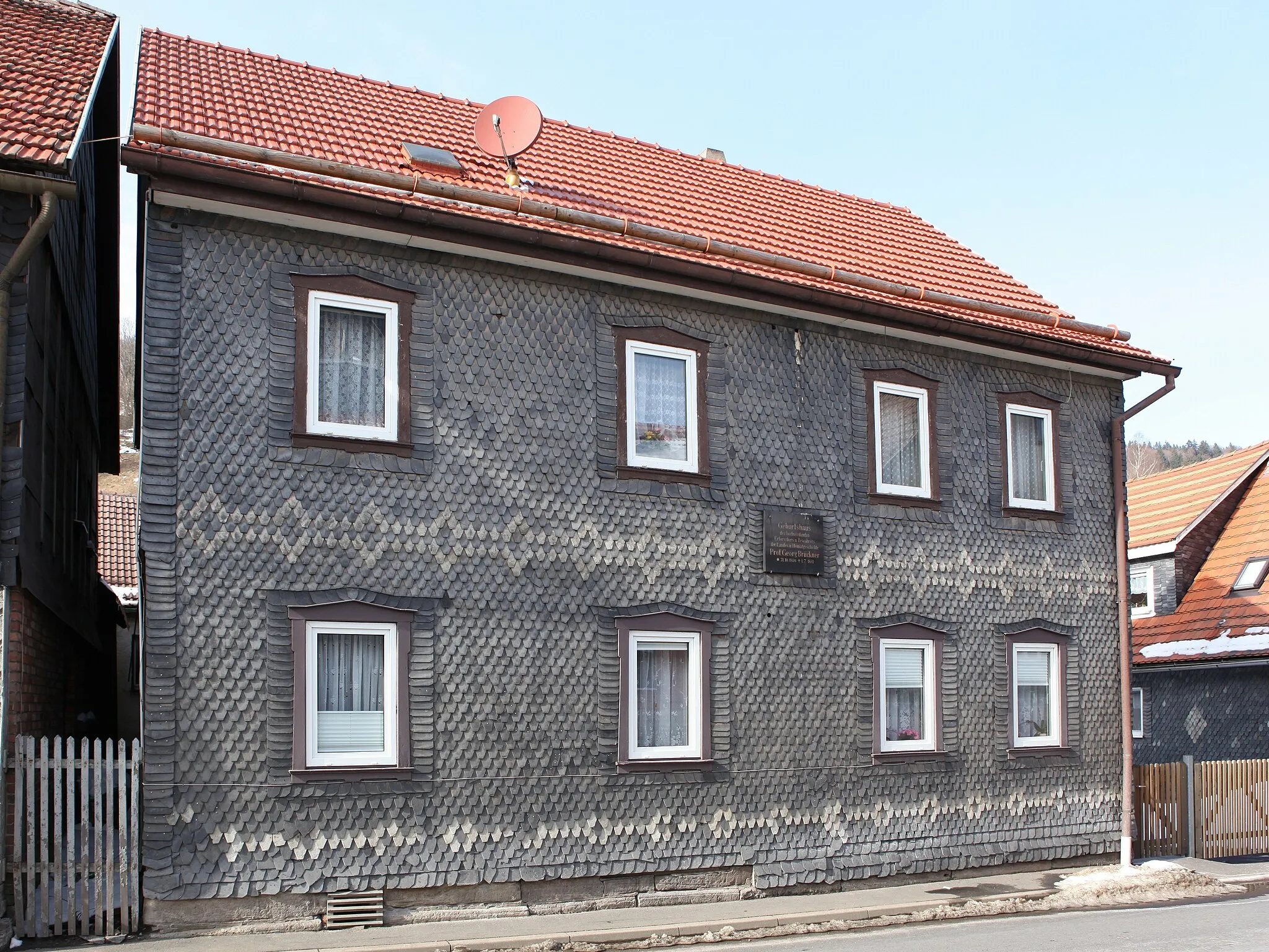 Photo showing: Geburtshaus von Georg Brückner in Schönbrunn, OT von Schhleusegrund, Landkreis Hildburghausen