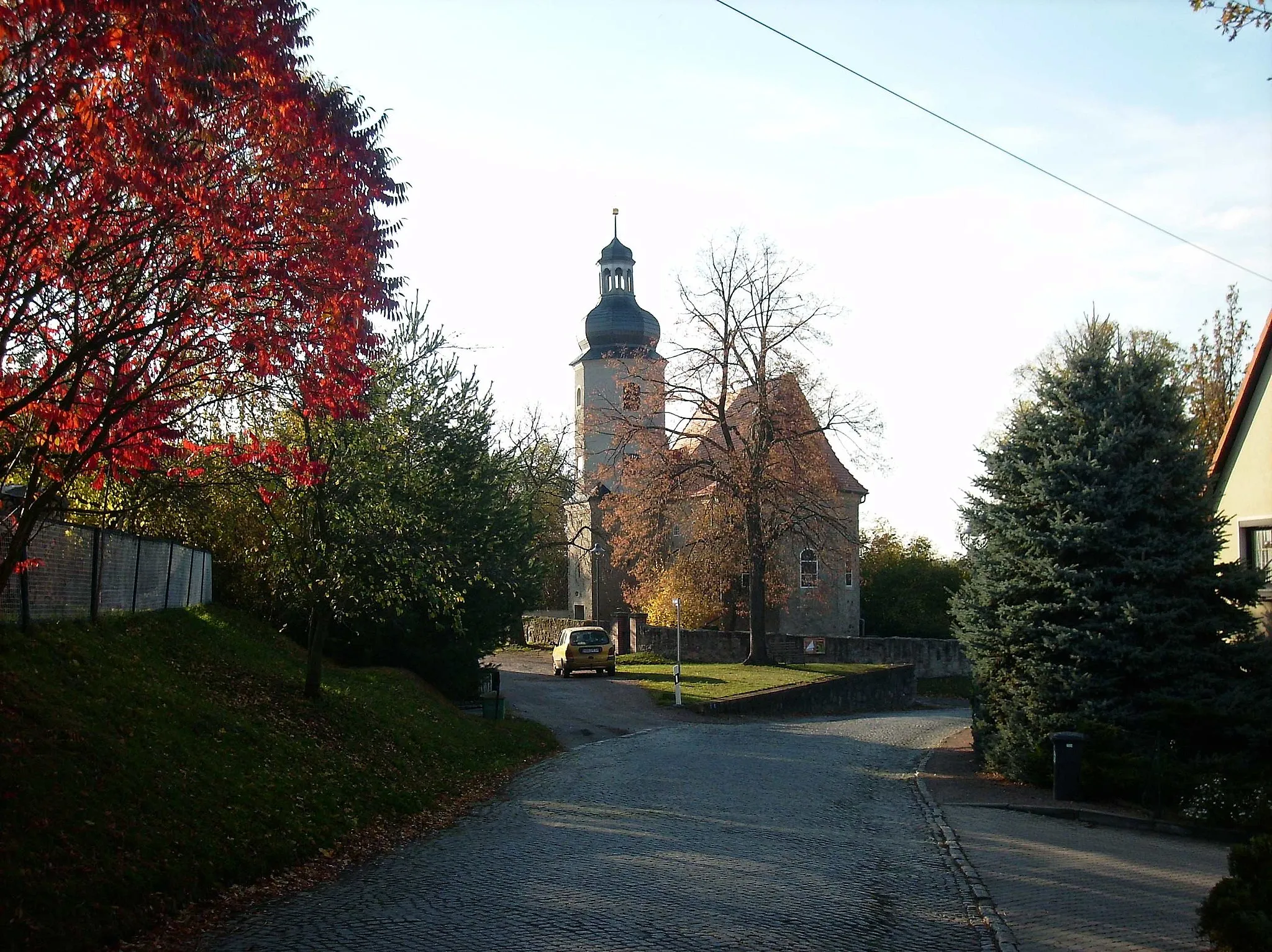 Photo showing: Oberlödla church (Lödla, district of Altenburger Land, Thuringia)