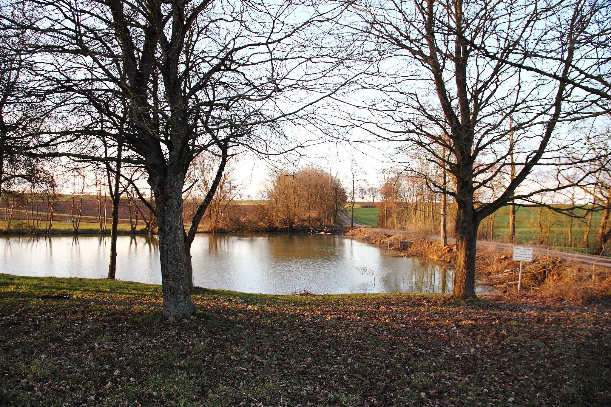 Photo showing: Der Hainbach ist ein Zufluss des Aschbaches. Er wird gestaut im "Oberen See".