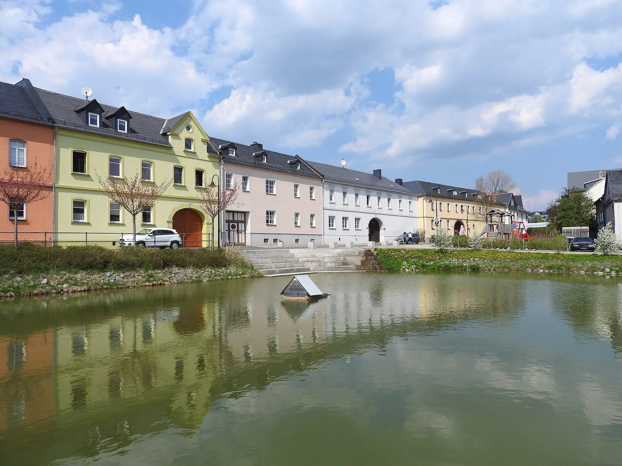 Photo showing: Teich in Gräfenwarth, Thüringen
