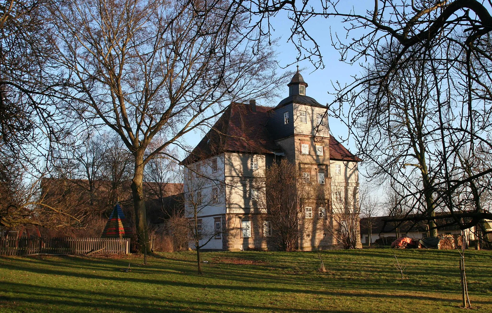 Photo showing: Wasserschloss Moggenbrunn, Gemeinde Meeder, Landkreis Coburg