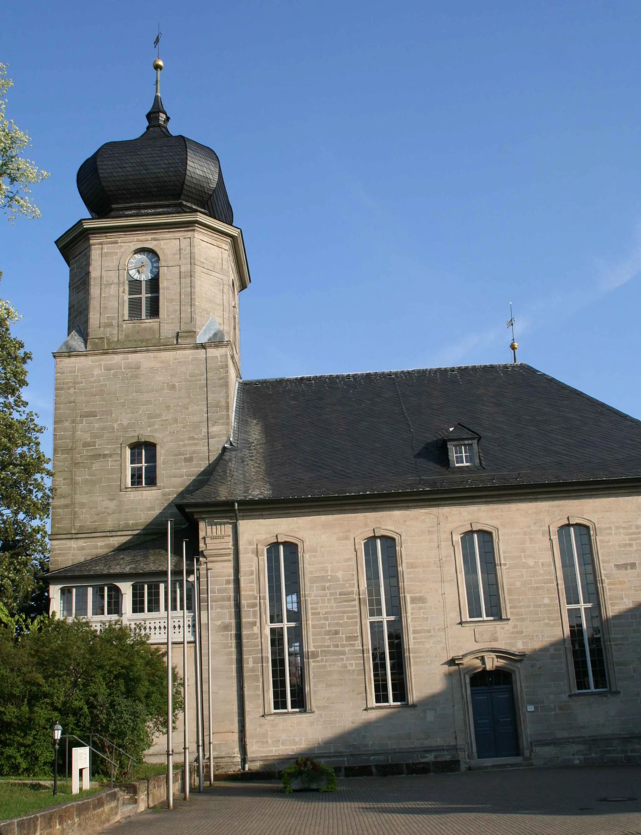 Photo showing: ev. Kirche Unterlauter evangelische Kirche in Unterlauter, OT von Lautertal, Landkreis Coburg