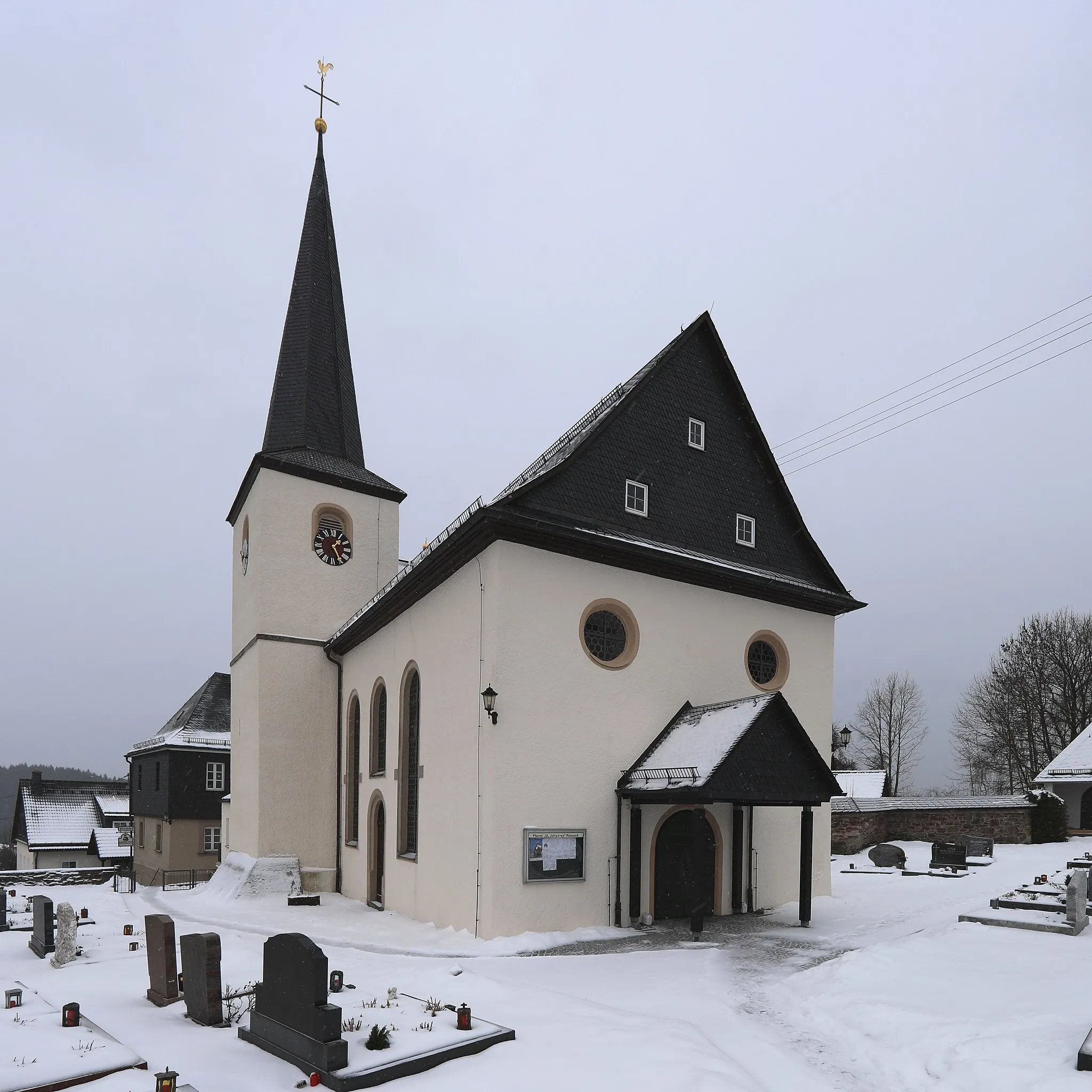Photo showing: Katholische Kirche St. Johannes der Evangelist in Posseck