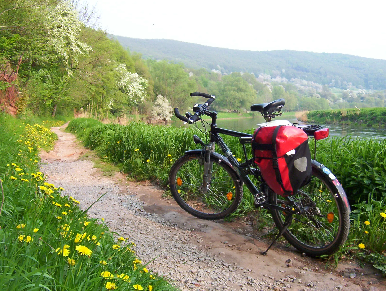 Photo showing: Bike on the Werra Cycle Treck near Lindewerra