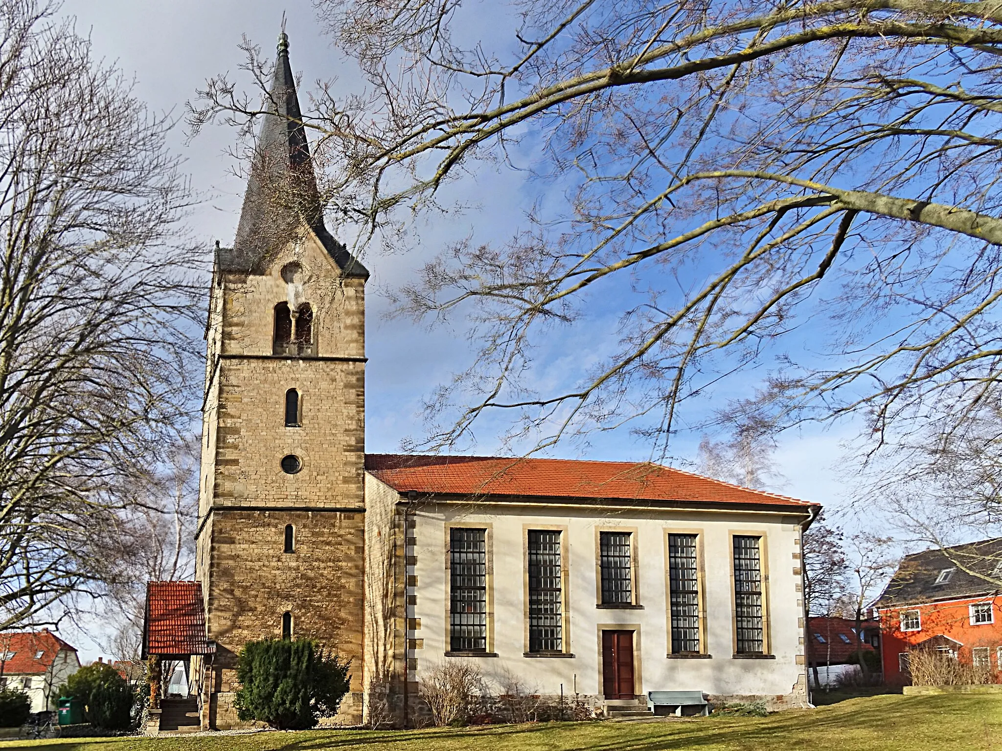 Photo showing: Dorfkirche St. Nikolaus (Schmira) von Süden