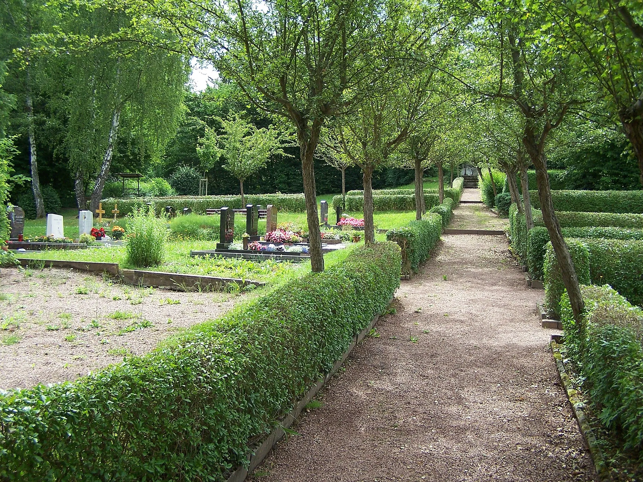 Photo showing: Der Friedhof in Haindorf.