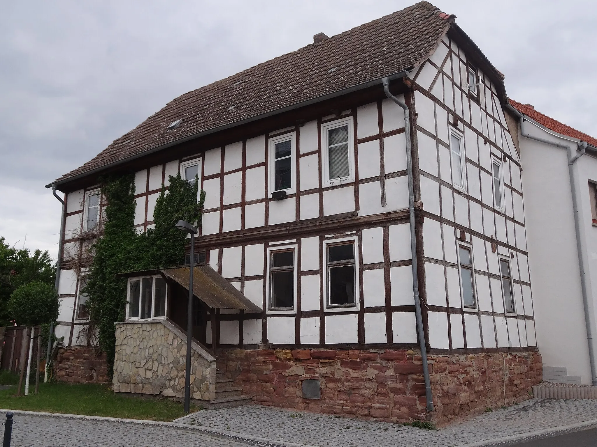 Photo showing: Timber-framed house in Seehausen, Bad Frankenhausen, Thuringia, Germany