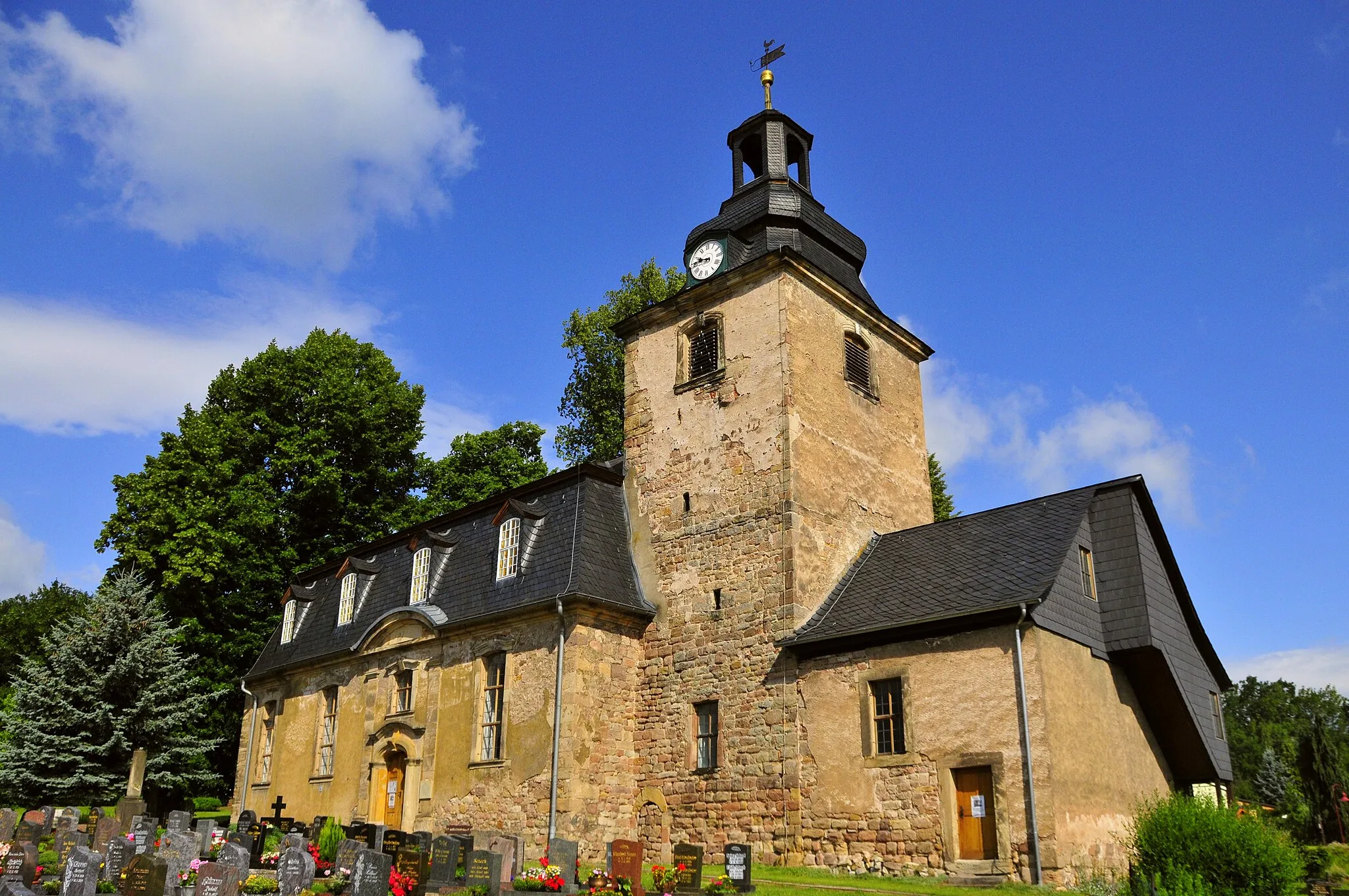 Photo showing: Church in the village Langenhain near Waltershausen