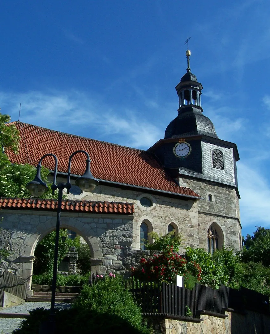 Photo showing: The Martin Luther church in Möhra village.