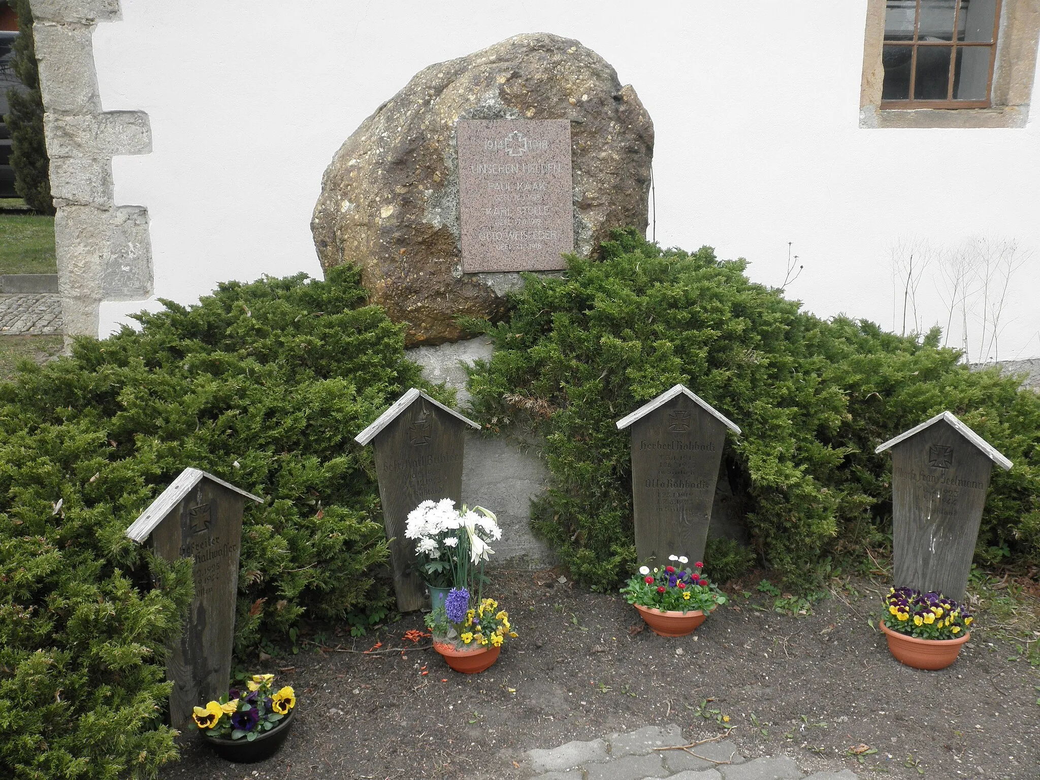 Photo showing: War Memorial in Schoppendorf (Bad Berka) in Thuringia