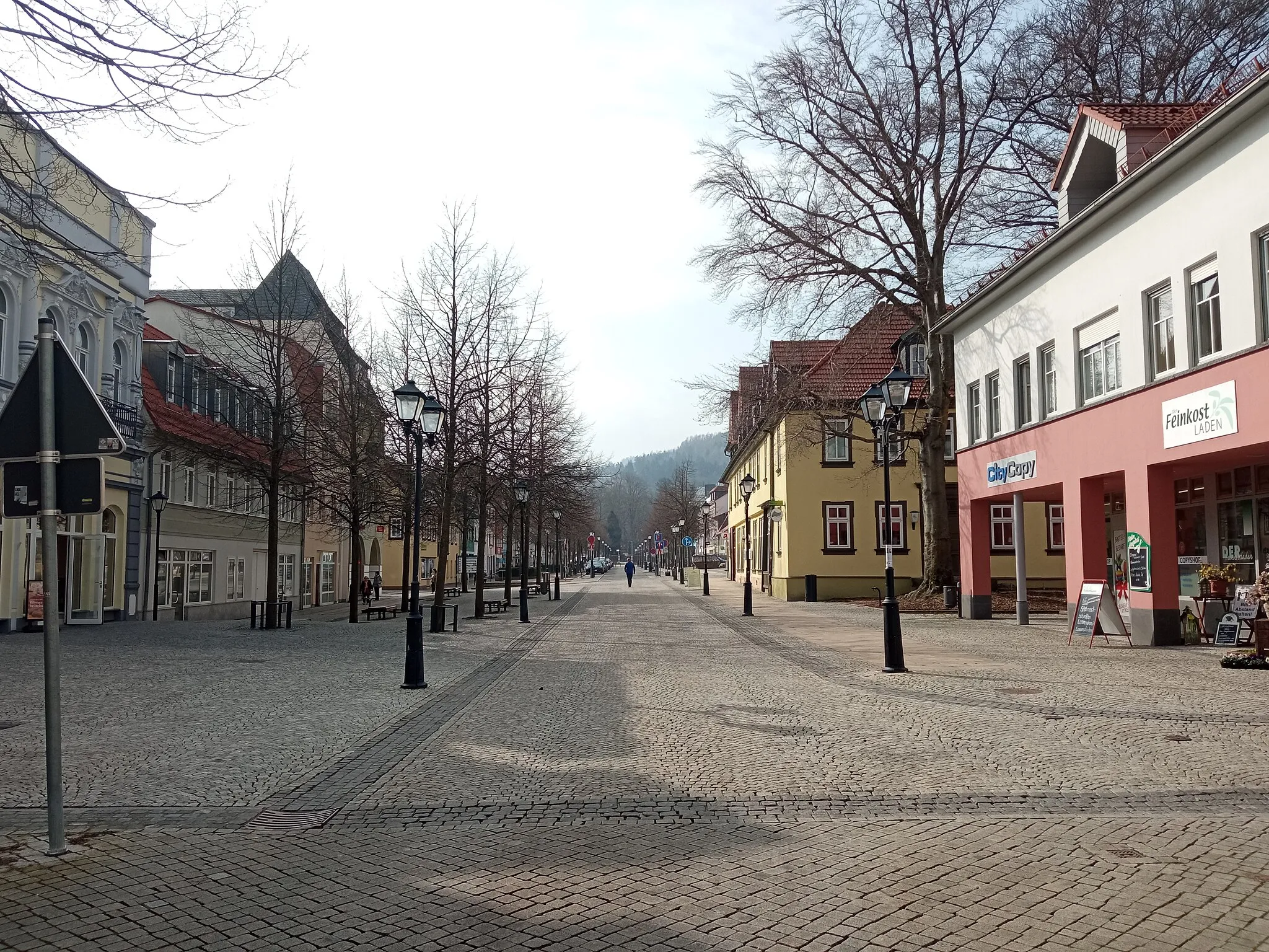 Photo showing: Lindenstraße in Ilmenau (Thuringia, Germany), looking south-west