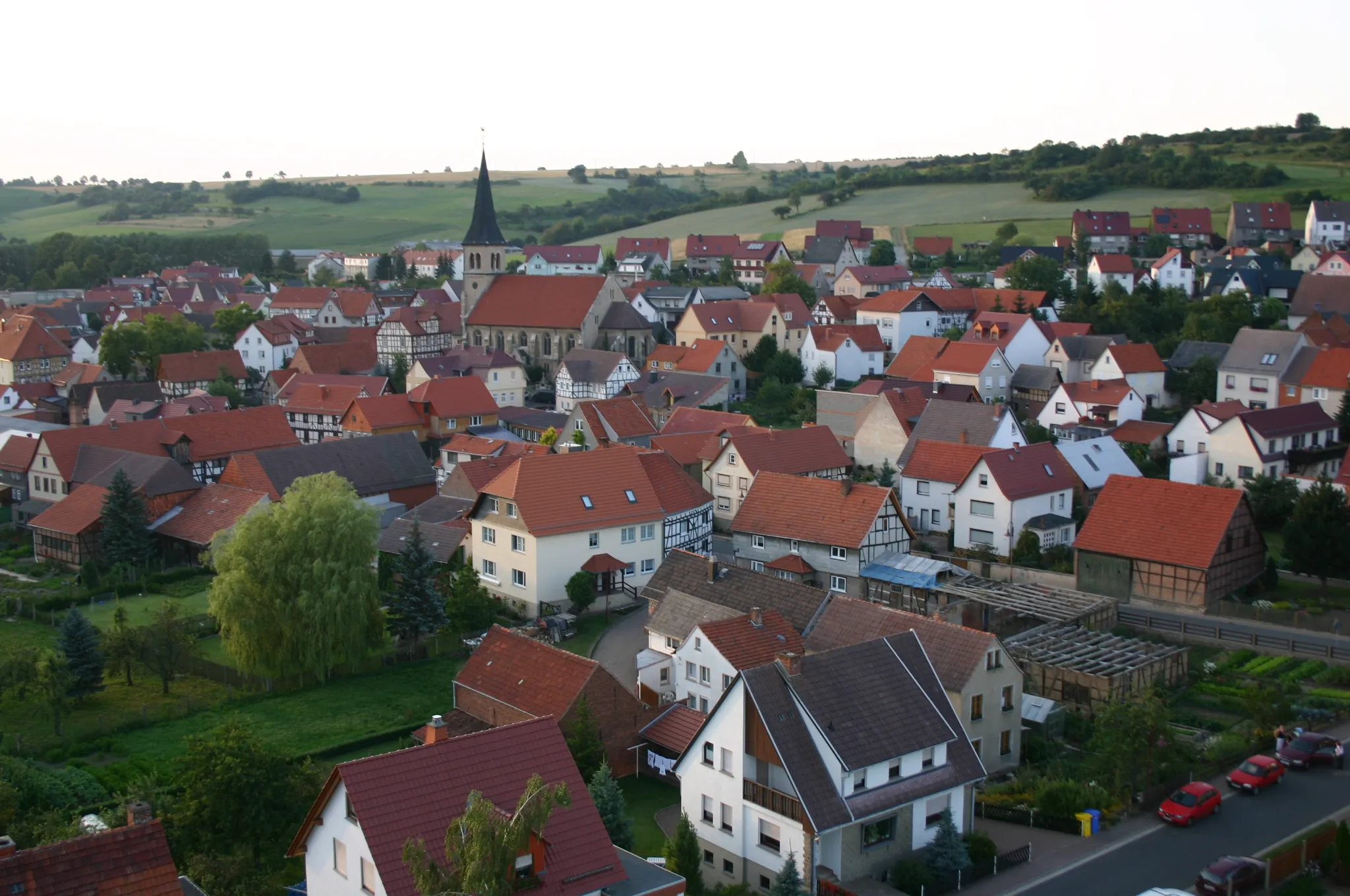 Photo showing: Diedorf, Free State of Thuringia,Germany
Author: Manfred Herz (User:Stephan_Herz)
Date: 2004-08-07
Notes:aerial photo of balloon